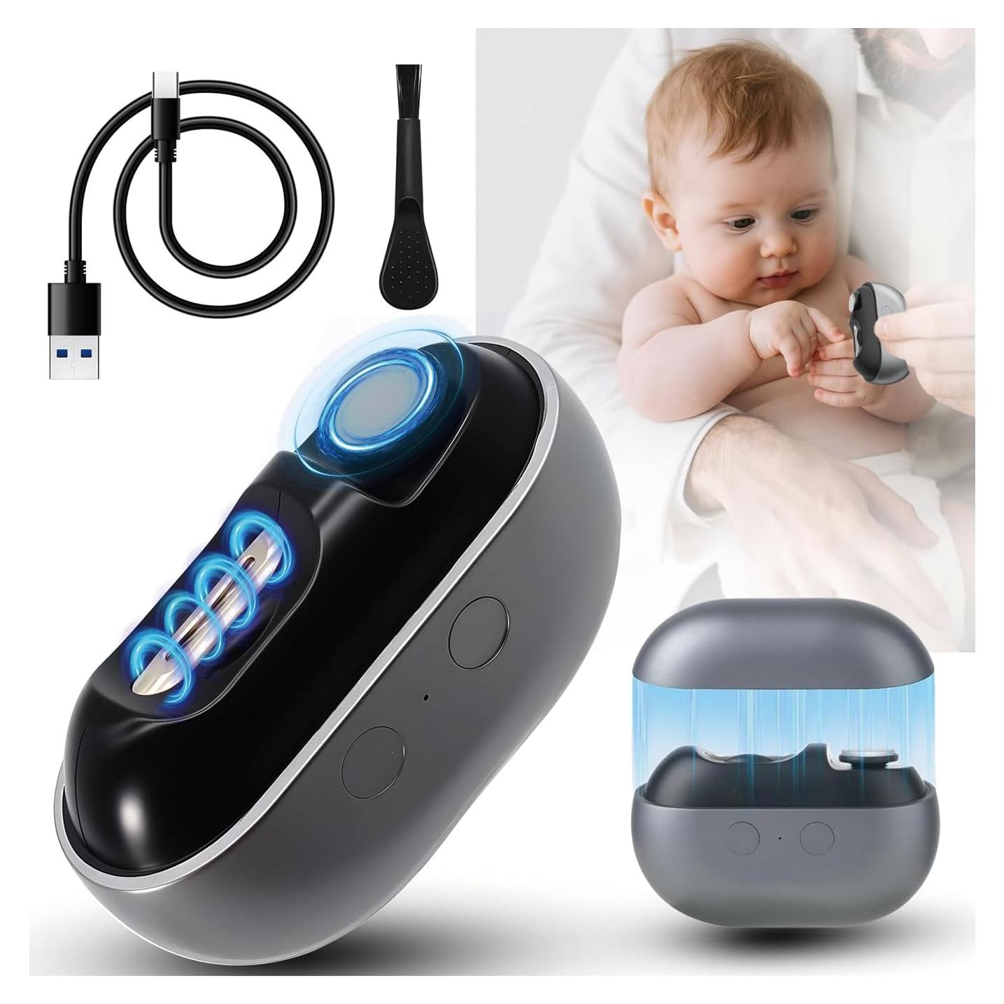 Cortauñas Eléctrico Yoiilifee 3 en 1 con Luz LED y Almacenamiento