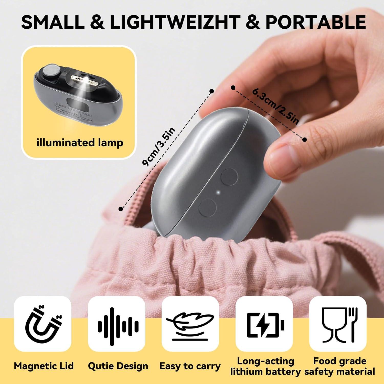 Cortauñas Eléctrico Yoiilifee 3 en 1 con Luz LED y Almacenamiento