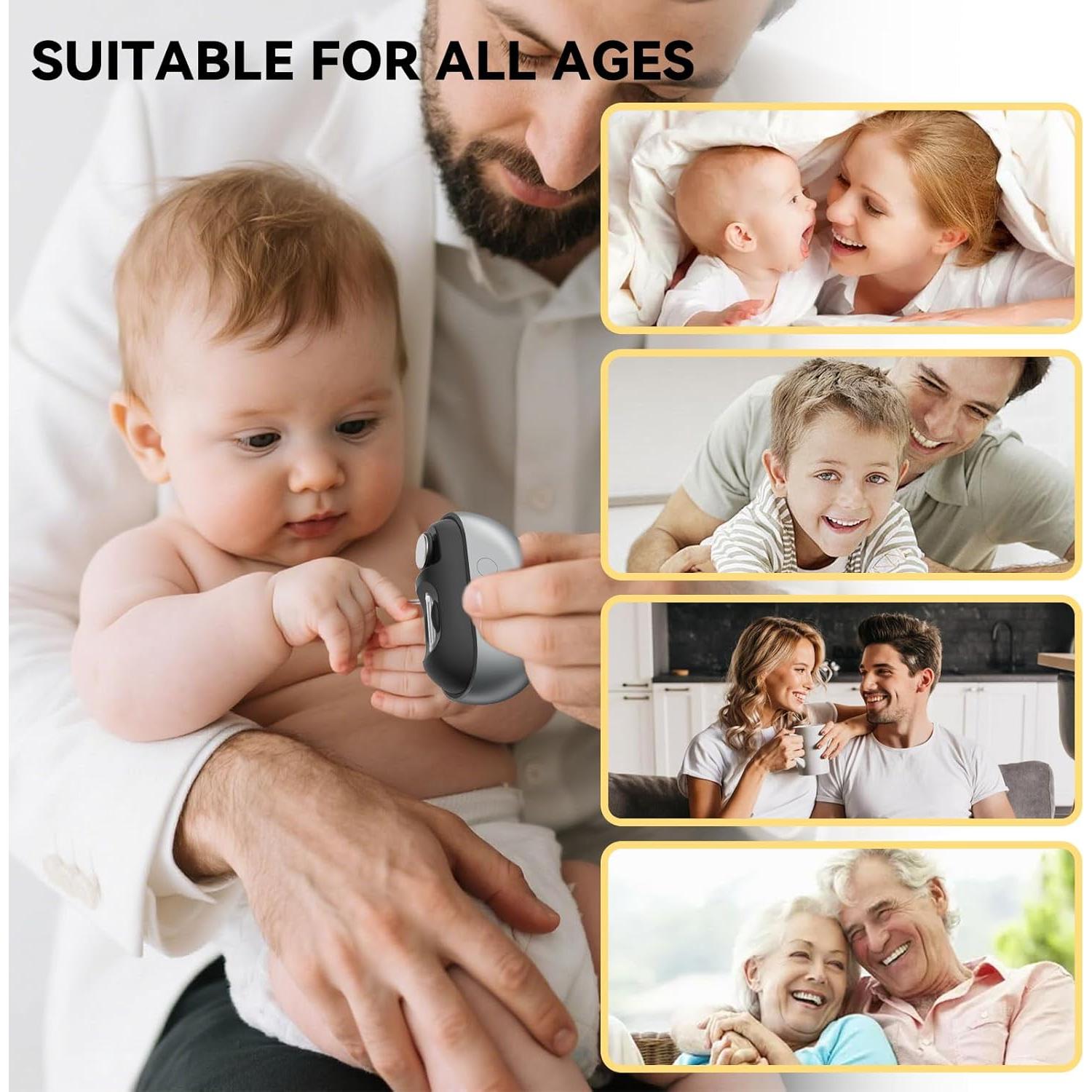 Cortauñas Eléctrico Yoiilifee 3 en 1 con Luz LED y Almacenamiento