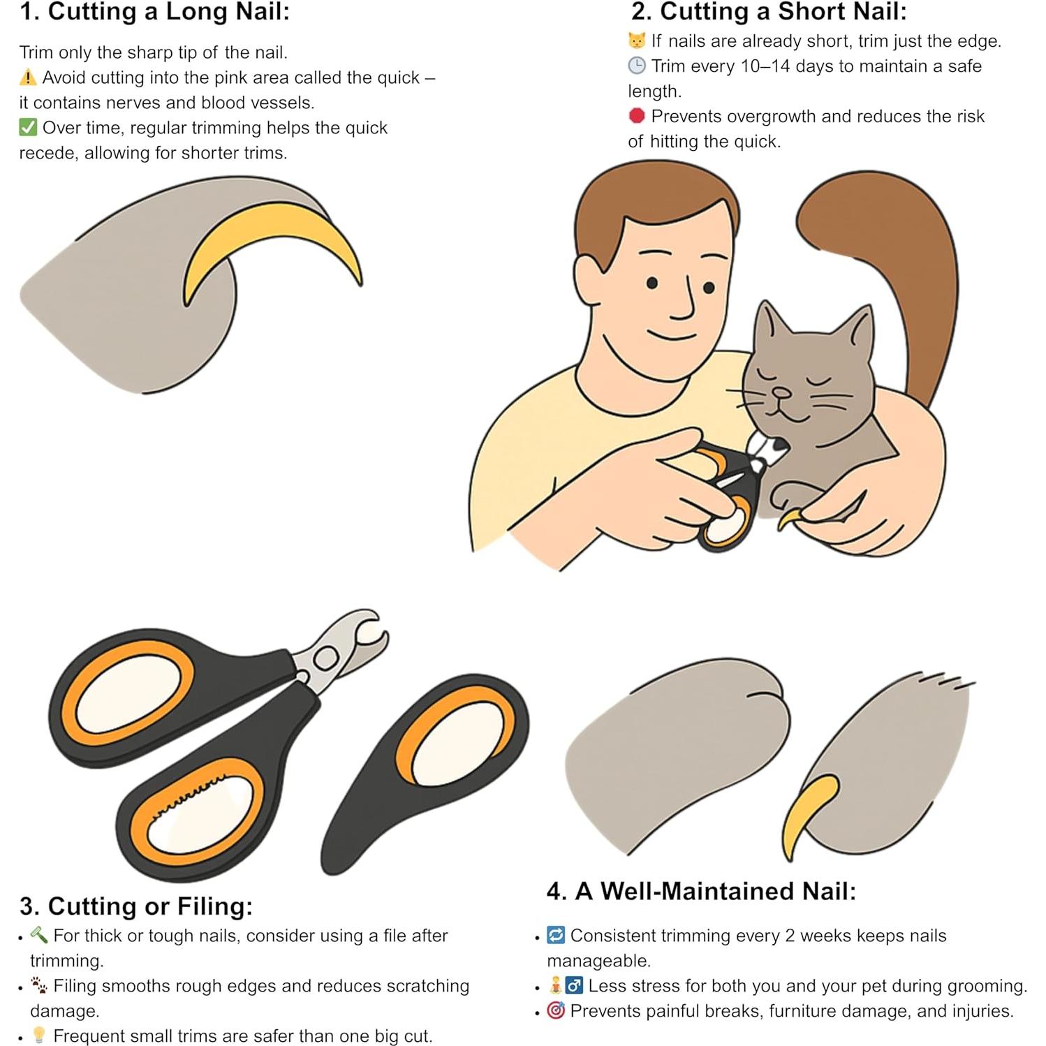 Cortauñas Profesional para Gatos Turtlefeet - Acero Inoxidable