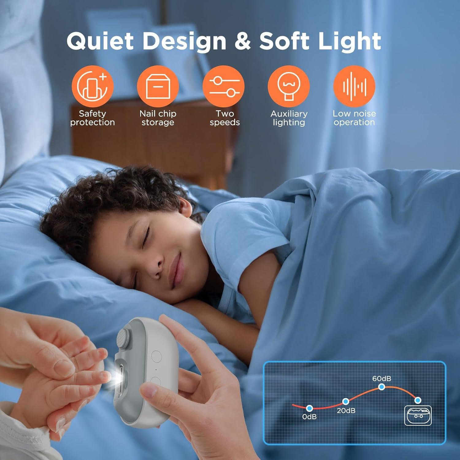 Cortauñas Eléctrico 3 en 1 Shenzhen M7 con Luz LED