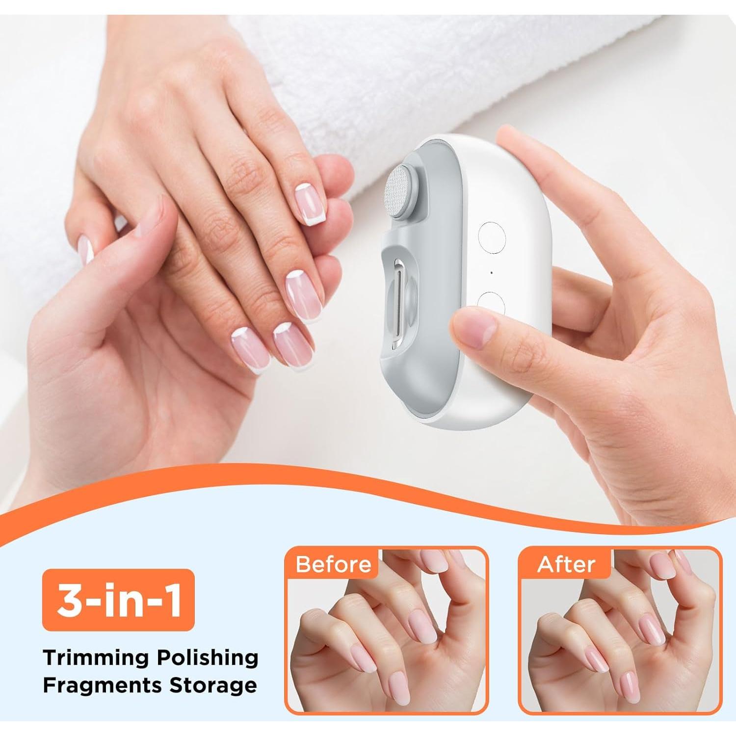 Cortauñas Eléctrico 3 en 1 Shenzhen M7 con Luz LED