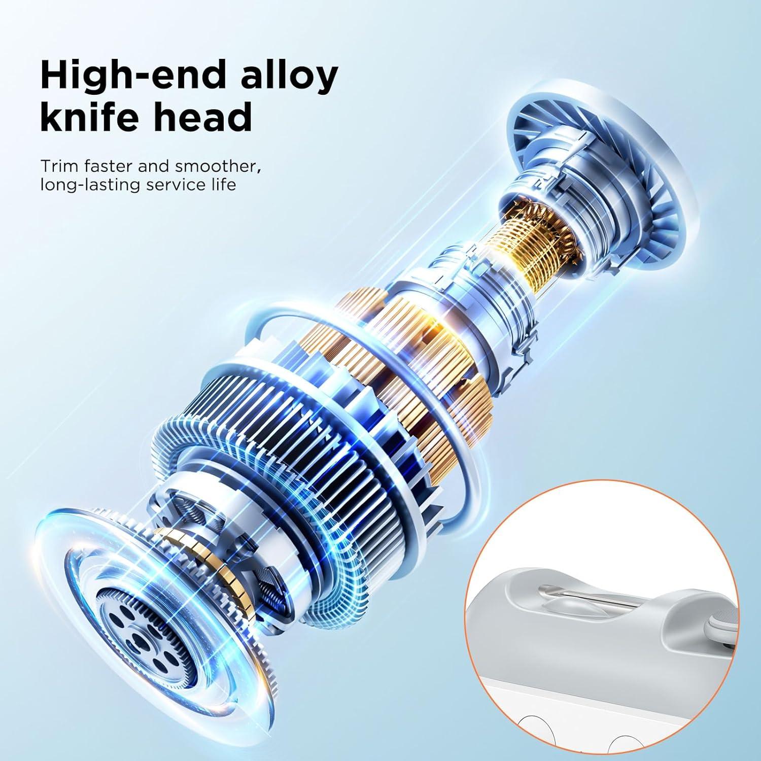 Cortauñas Eléctrico 3 en 1 Shenzhen M7 con Luz LED