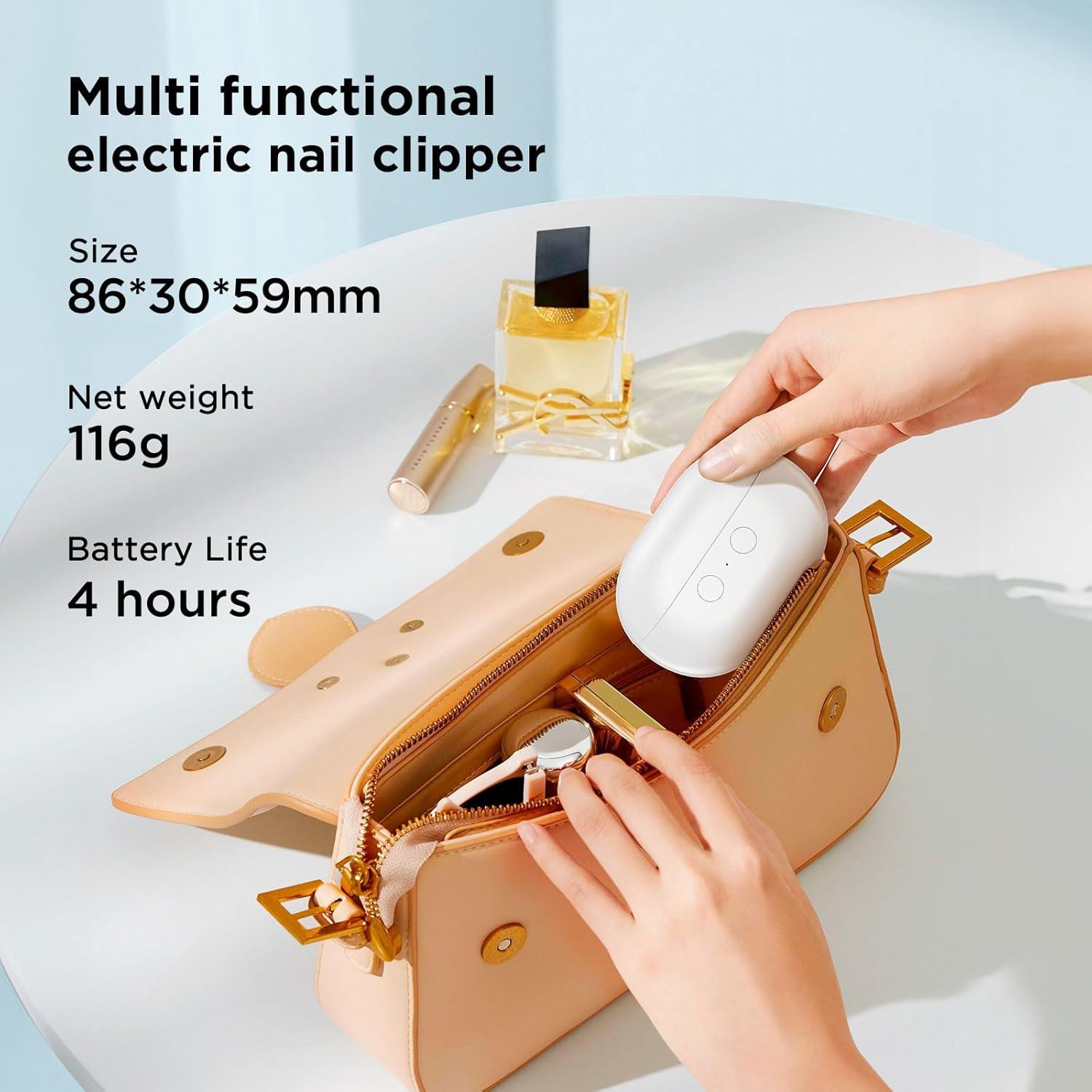 Cortauñas Eléctrico 3 en 1 Shenzhen M7 con Luz LED