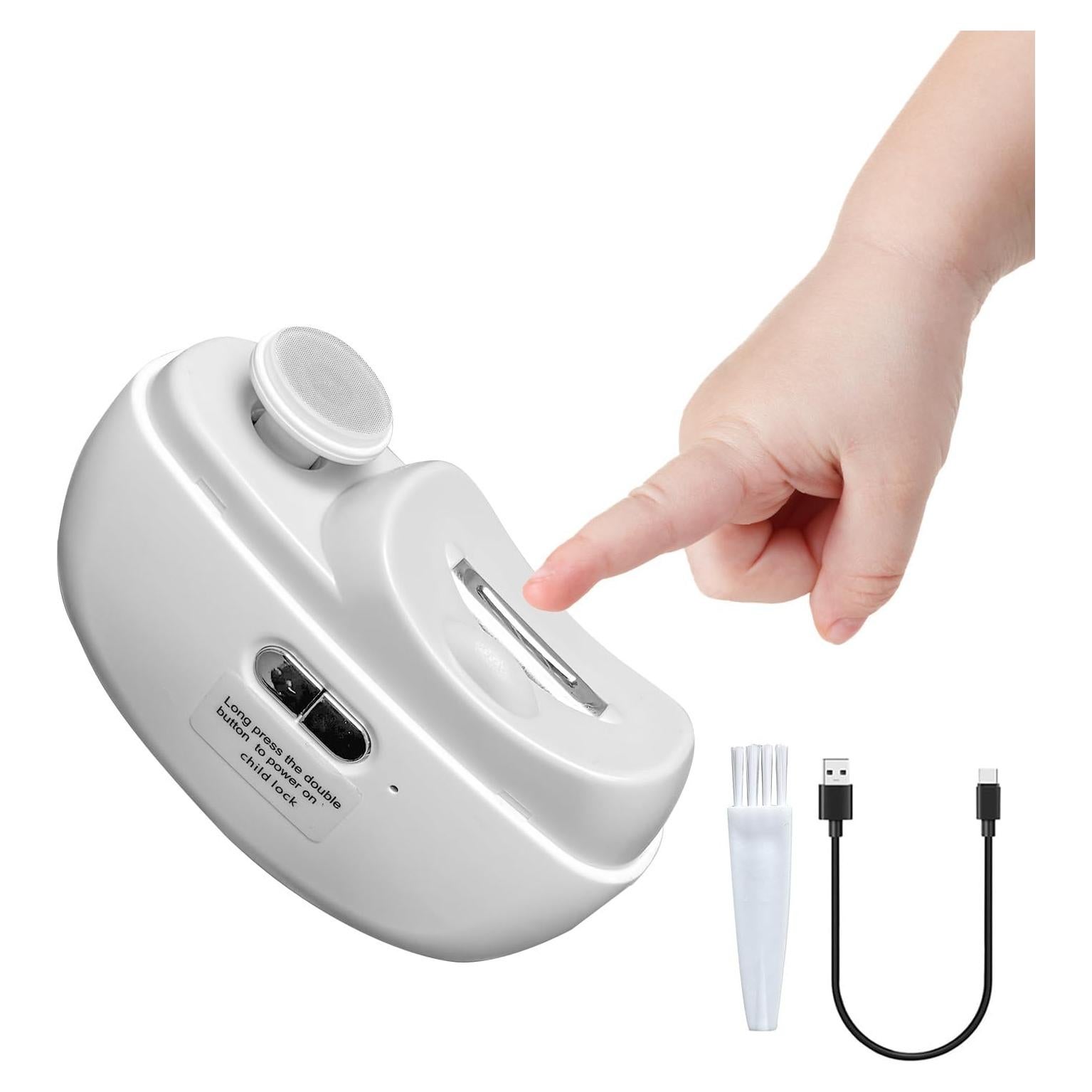 Cortador de Uñas Eléctrico AOXOGFLY 2 en 1 con Luz LED