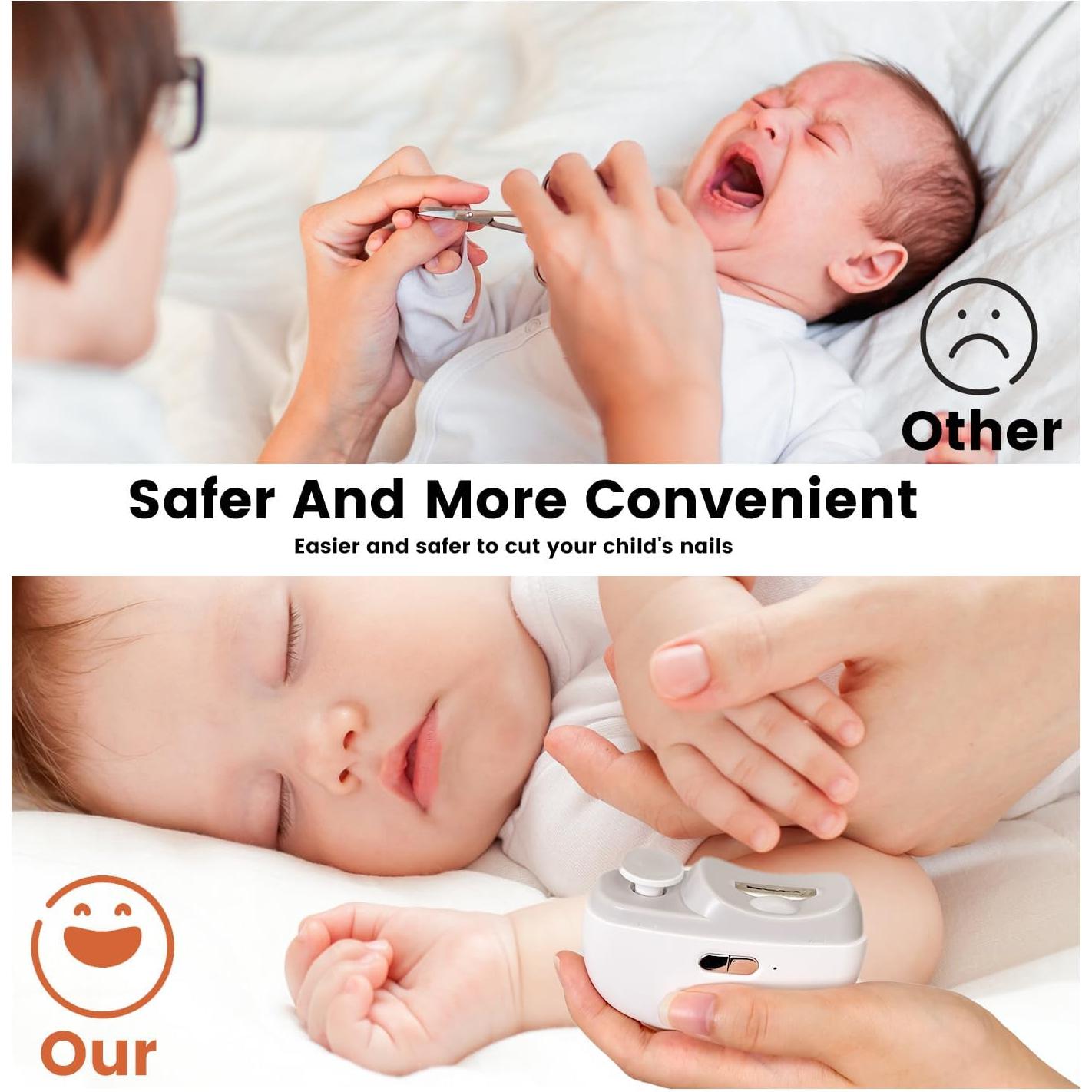 Cortador de Uñas Eléctrico AOXOGFLY 2 en 1 con Luz LED