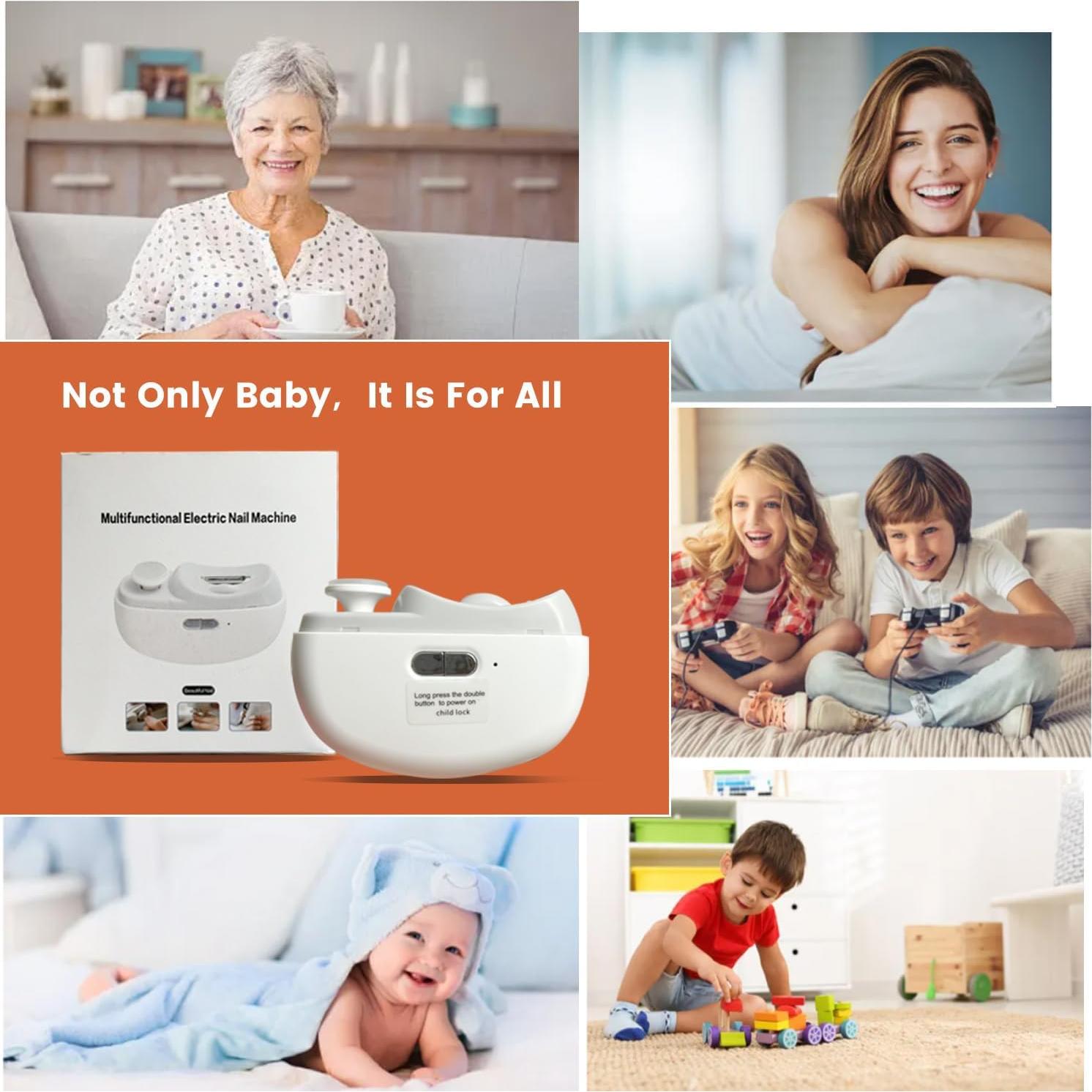 Cortador de Uñas Eléctrico AOXOGFLY 2 en 1 con Luz LED