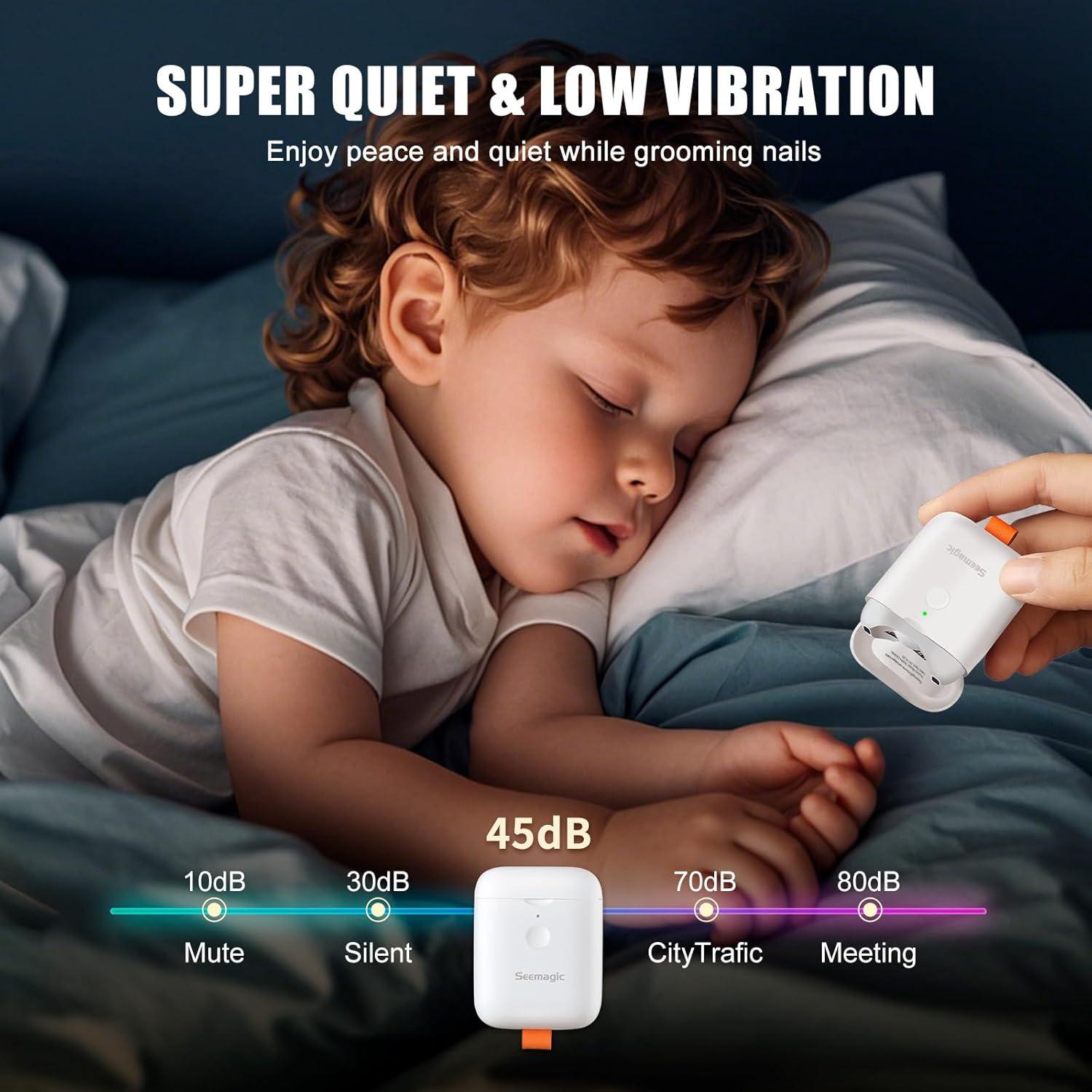 Cortador de Uñas Eléctrico Seemagic XT 901430 con Luz LED