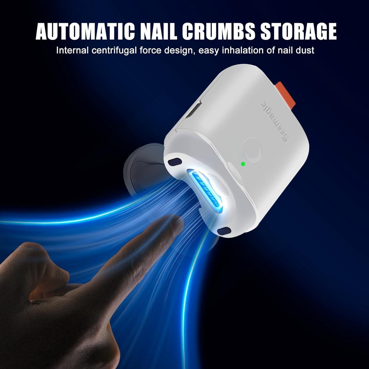 Cortador de Uñas Eléctrico Seemagic XT 901430 con Luz LED