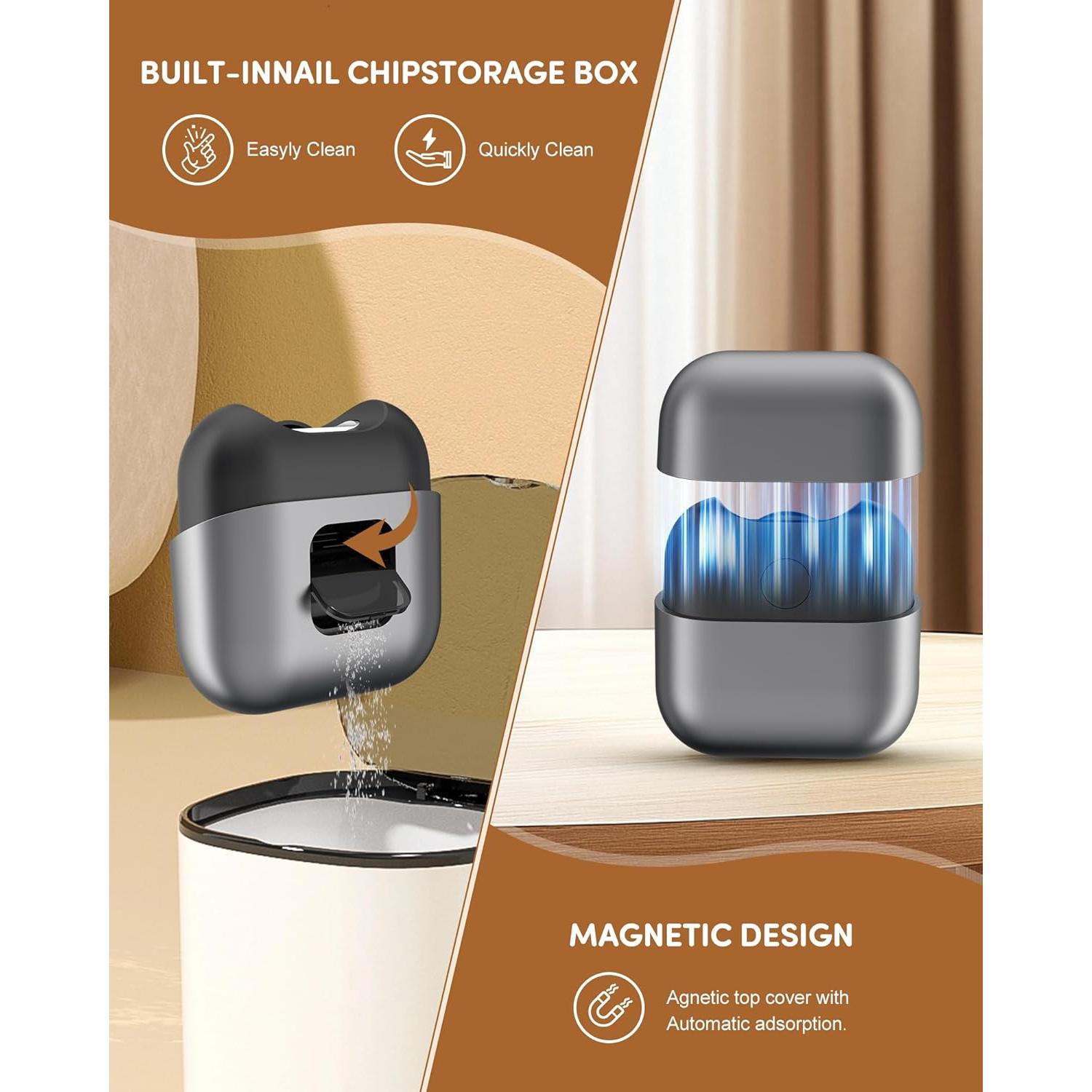 Cortador de Uñas Eléctrico KoziHarmni Recargable USB 2 Velocidades