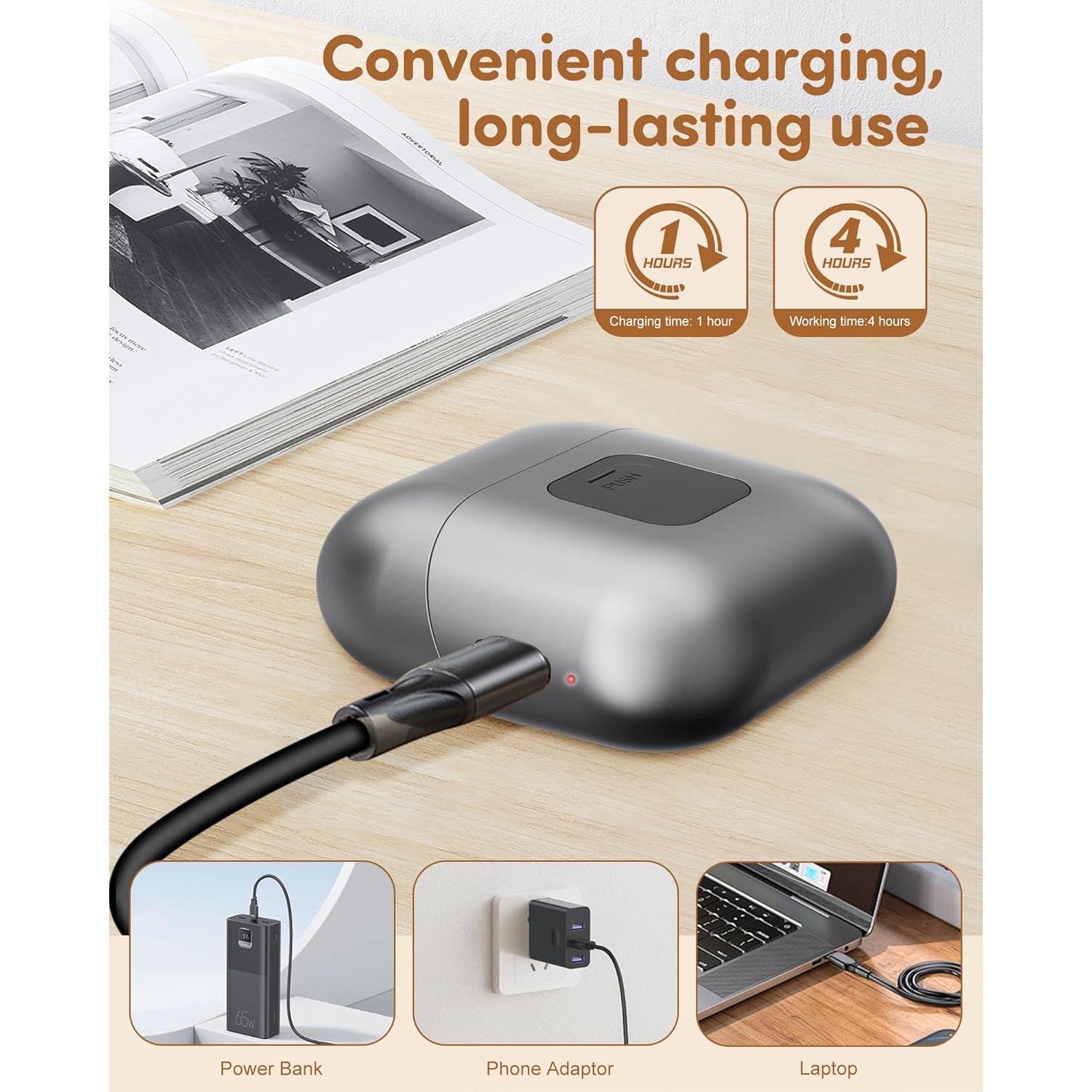 Cortador de Uñas Eléctrico KoziHarmni Recargable USB 2 Velocidades