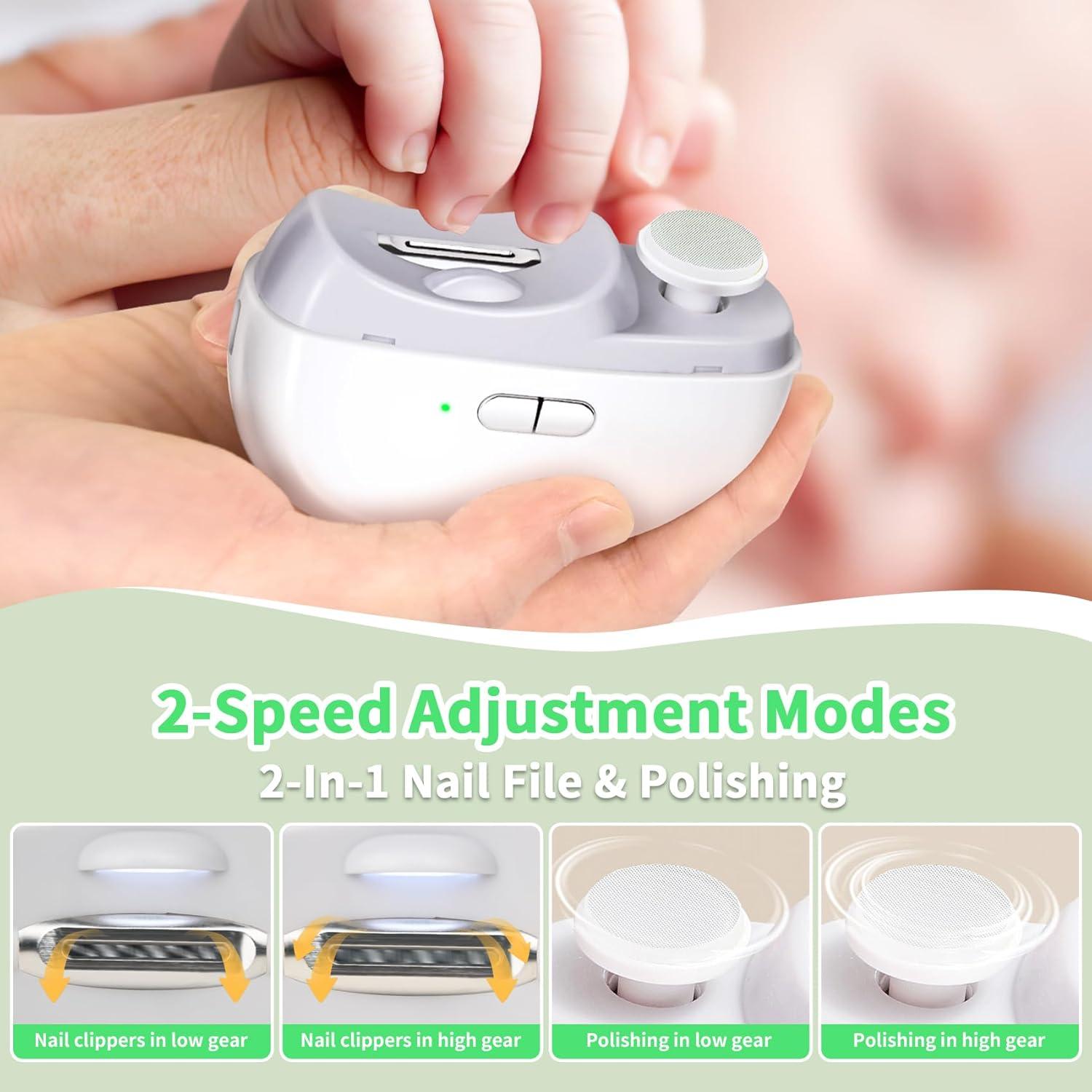 Cortador de Uñas Eléctrico LOQOMI 2 en 1 para Bebés y Adultos