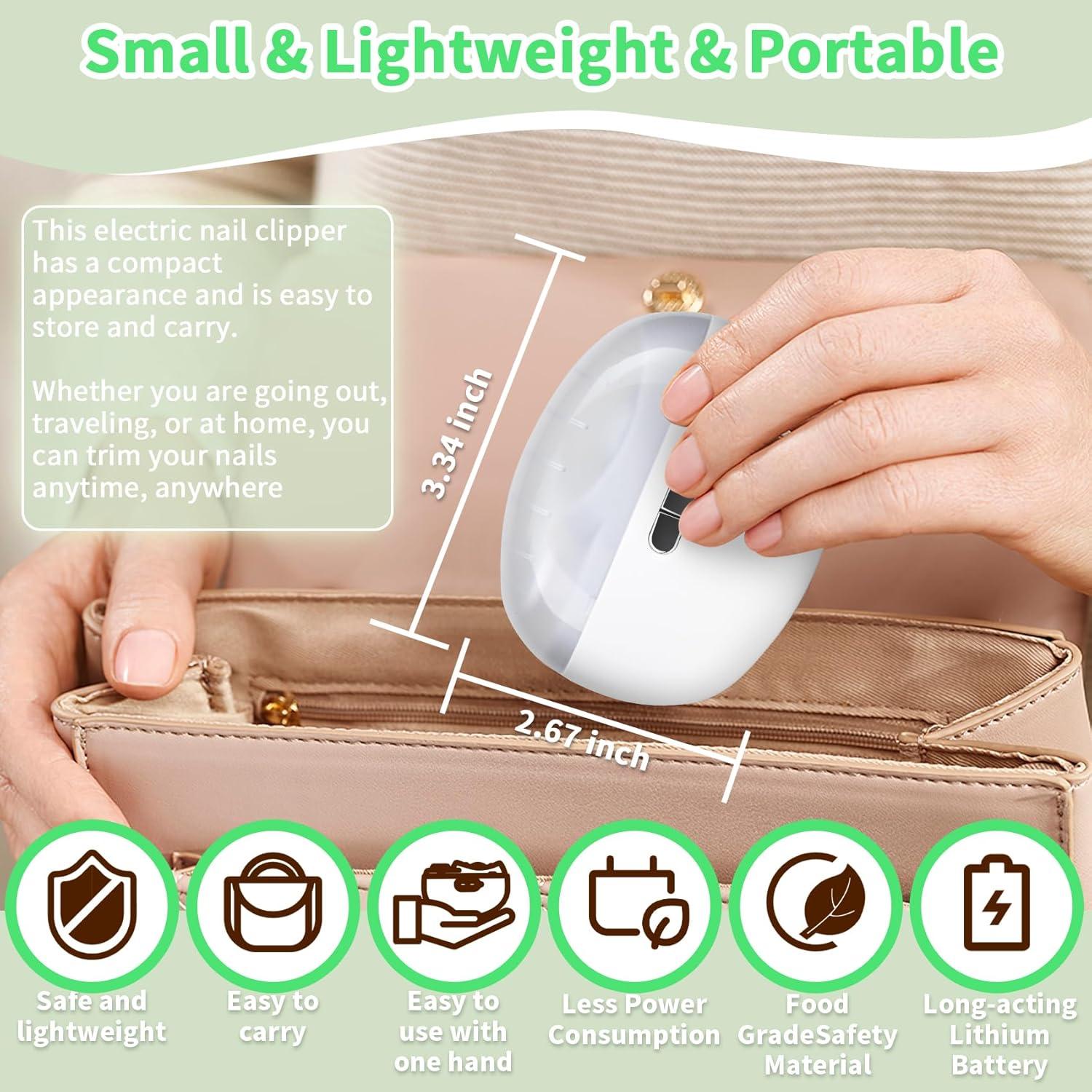 Cortador de Uñas Eléctrico LOQOMI 2 en 1 para Bebés y Adultos