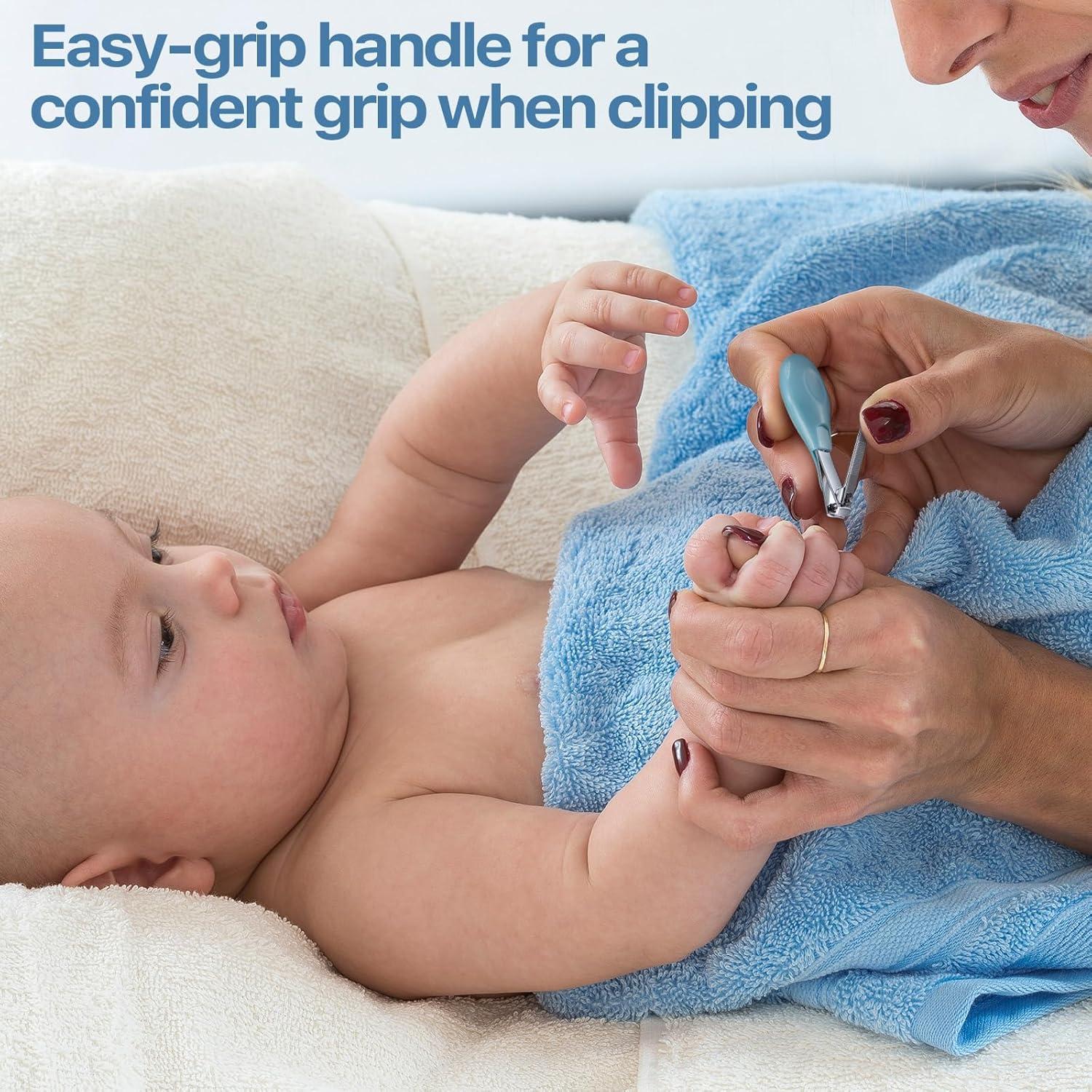 20 Cortauñas para Bebés Leriton Azul Acero Inoxidable