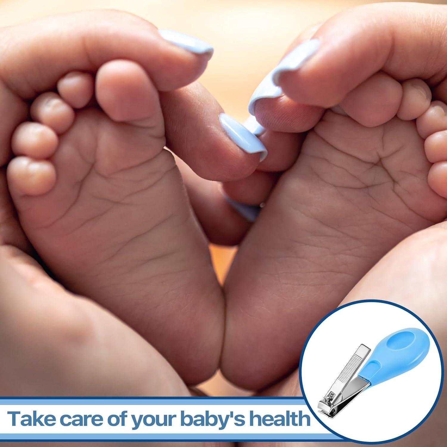 20 Cortauñas para Bebés Leriton Azul Acero Inoxidable