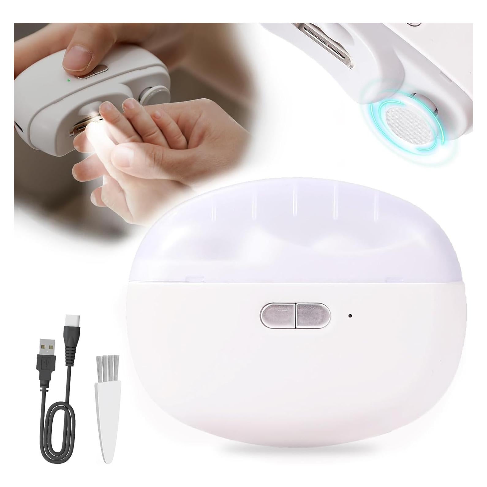 Cortauñas Eléctrico Zuxify CH705-A para Bebés con Luz LED