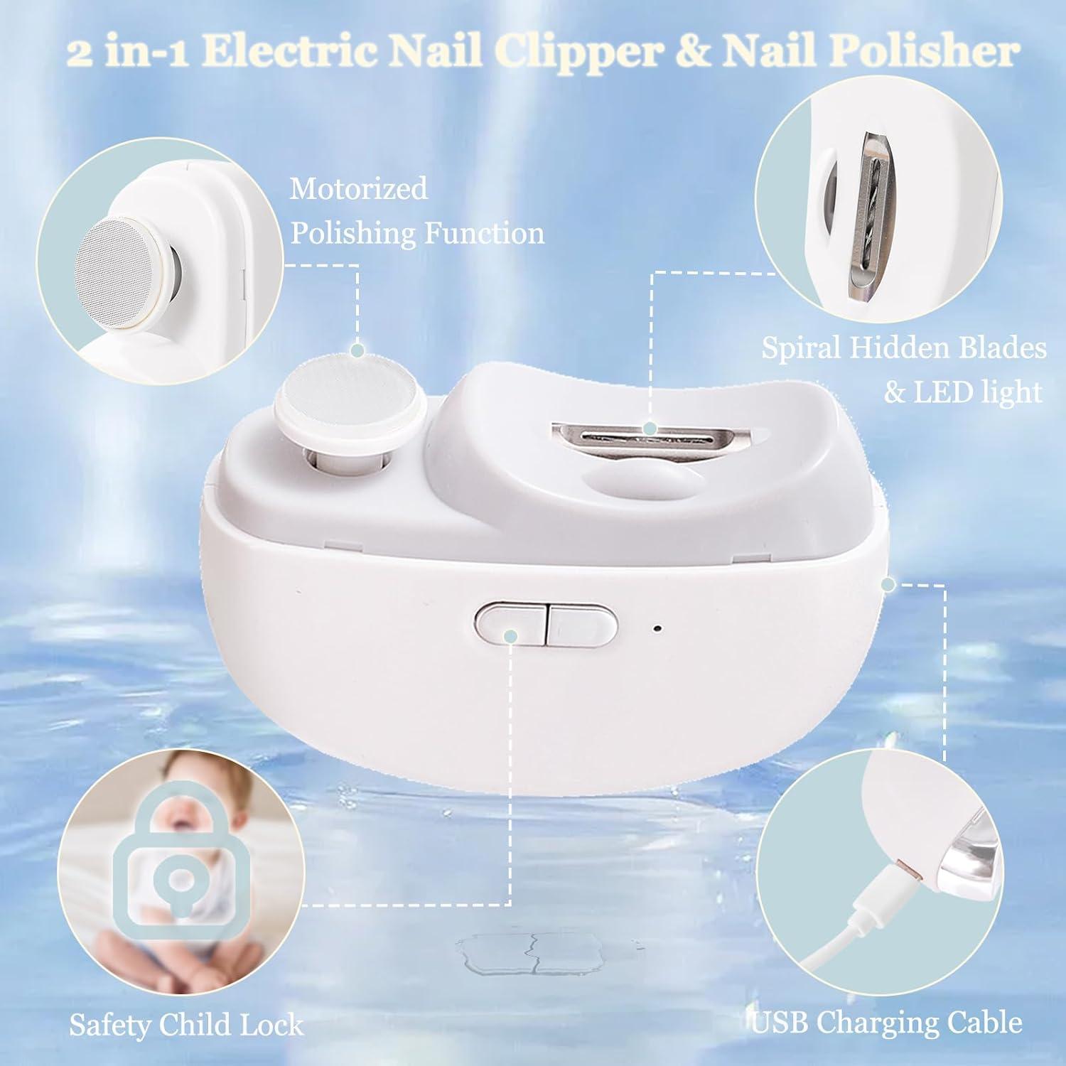 Cortauñas Eléctrico Zuxify CH705-A para Bebés con Luz LED