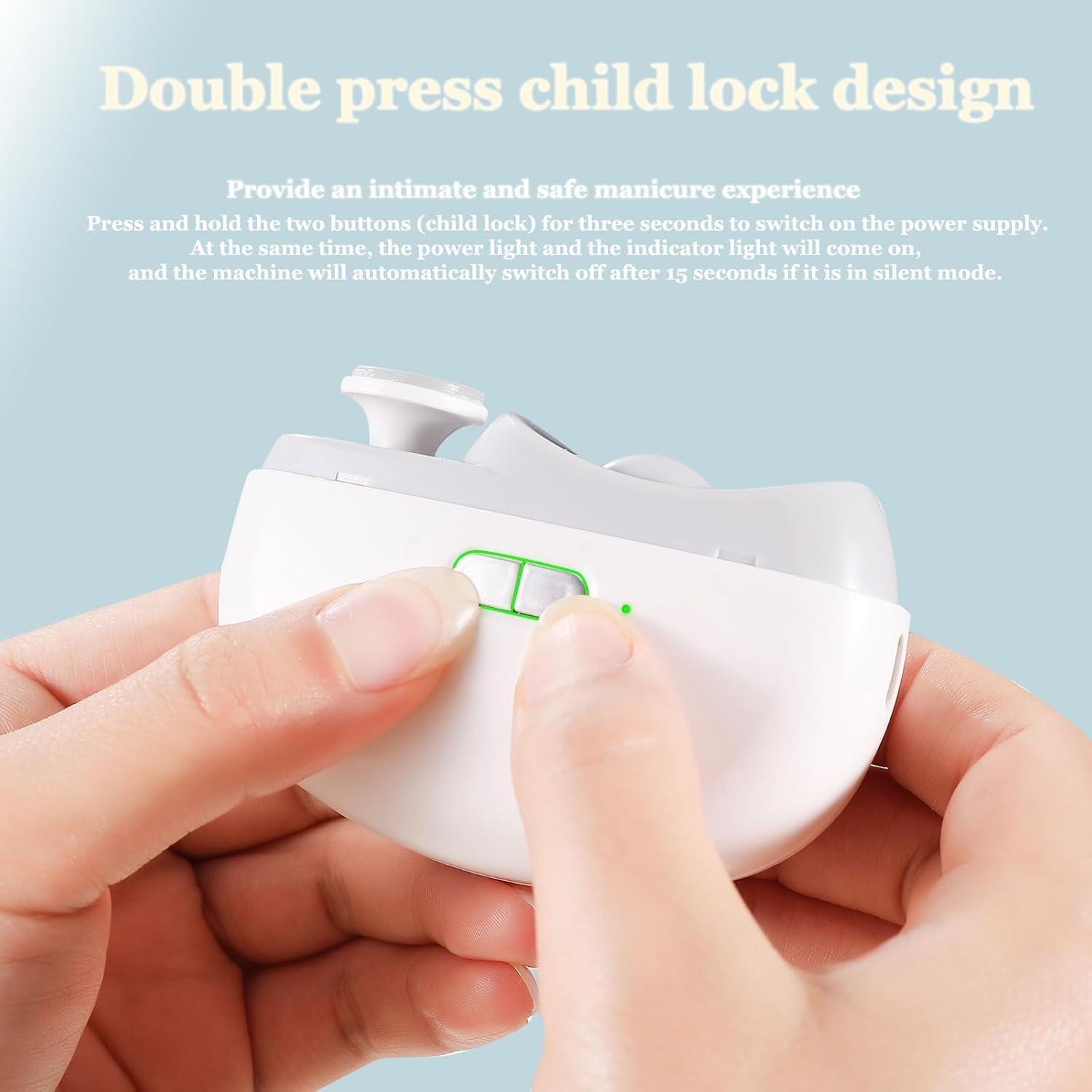 Cortauñas Eléctrico Zuxify CH705-A para Bebés con Luz LED