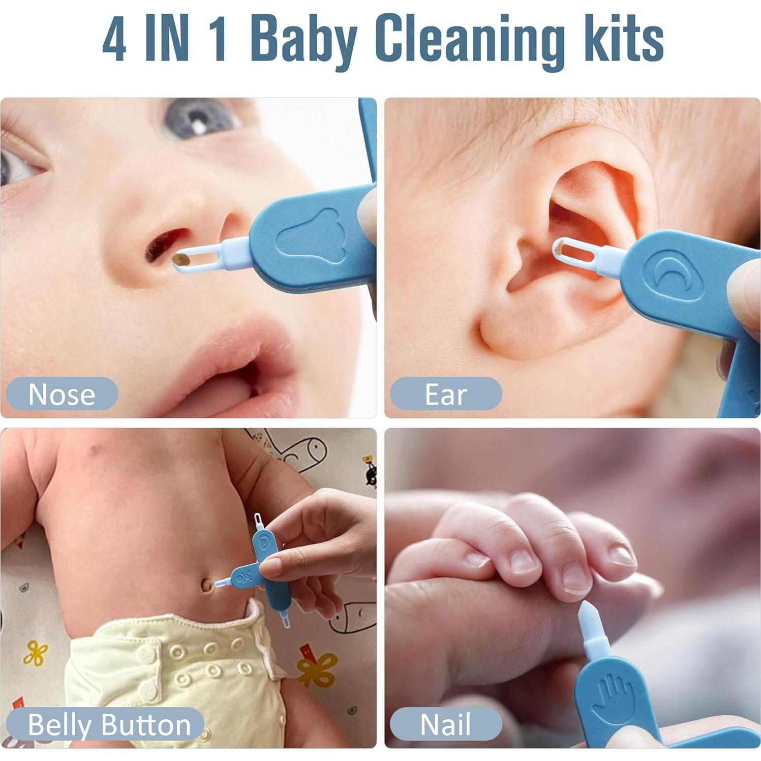 Limpiador 4 en 1 para Bebés Doytn - Nariz, Uñas y Oídos Azul