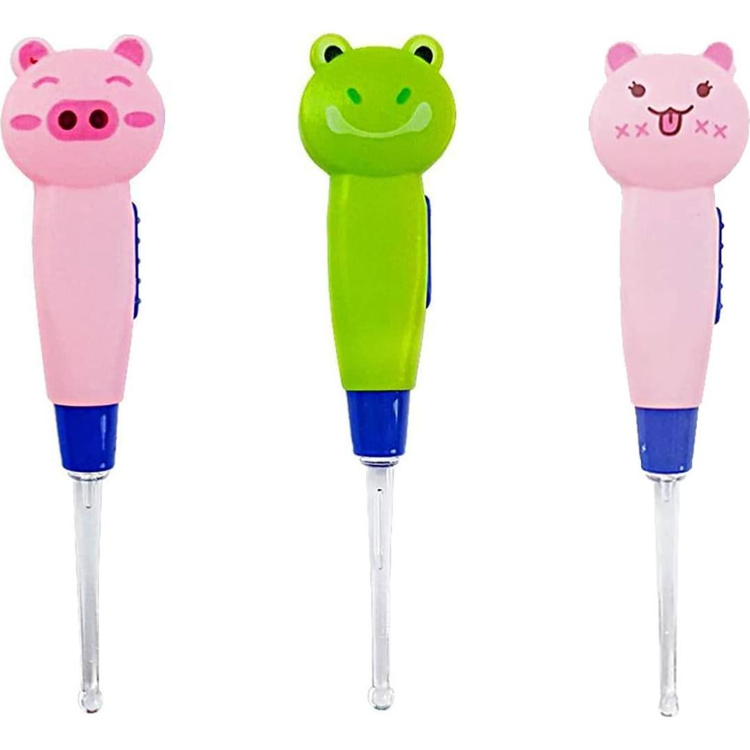 Herramienta de Extracción de Cerumen Clean Ear con Luz LED 3Pzas