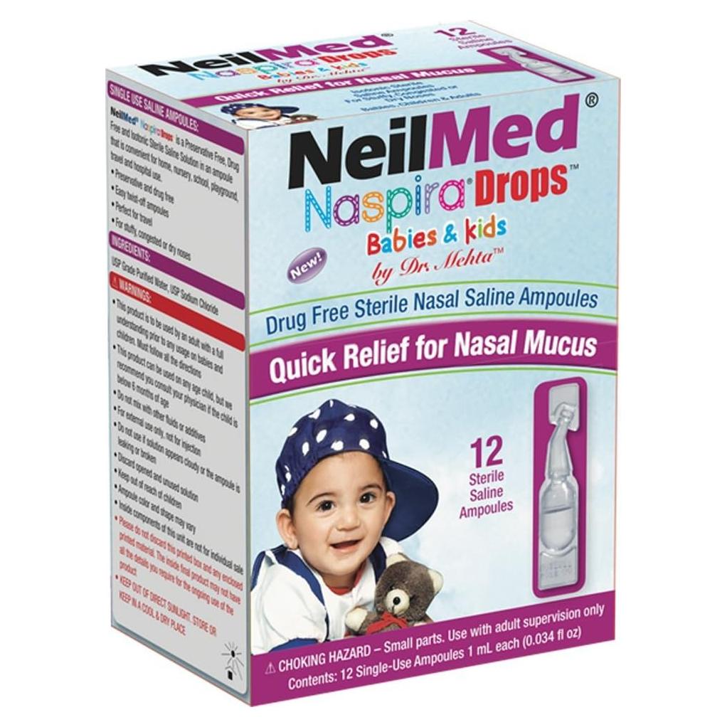NeilMed Naspira Gotas Salinas Nasales 12 Ampollas 1 mL
