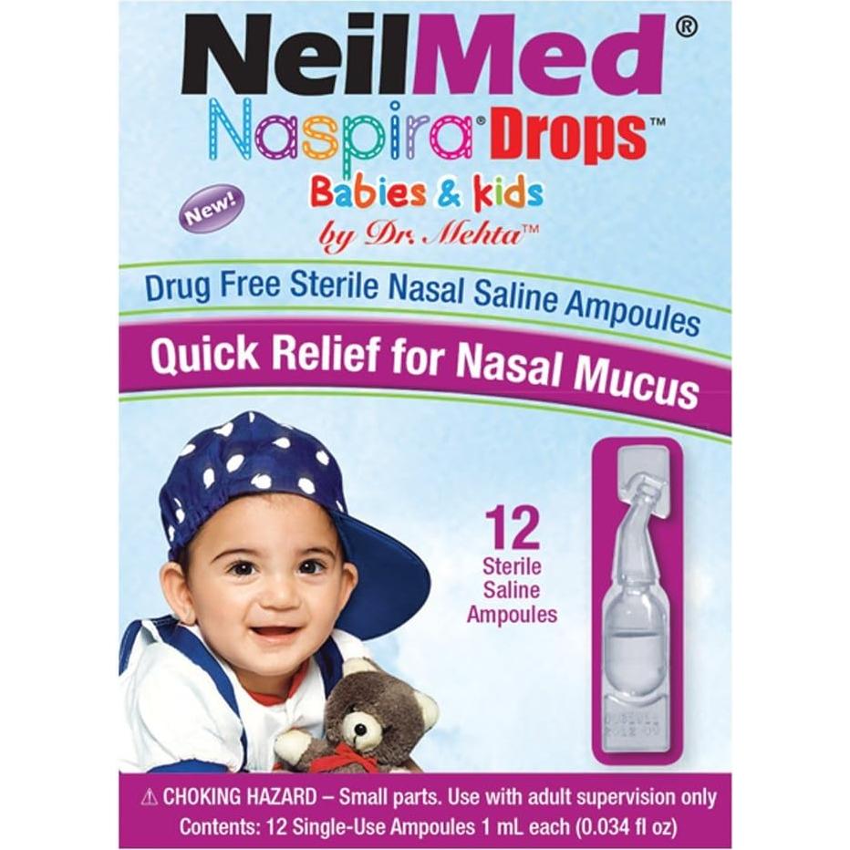 NeilMed Naspira Gotas Salinas Nasales 12 Ampollas 1 mL