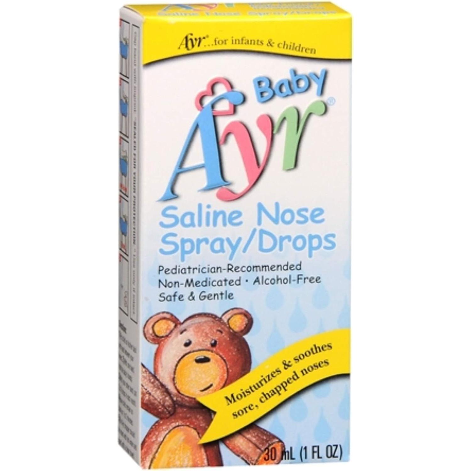 Spray Nasal Salino Baby Ayr 3 Botellas de 30 ml