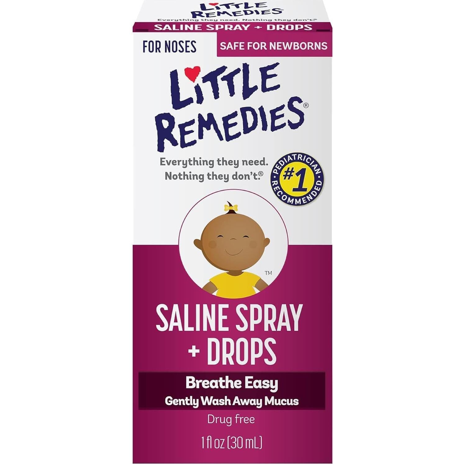 Gotas Salinas Little Remedies 29.57 ml para Narices