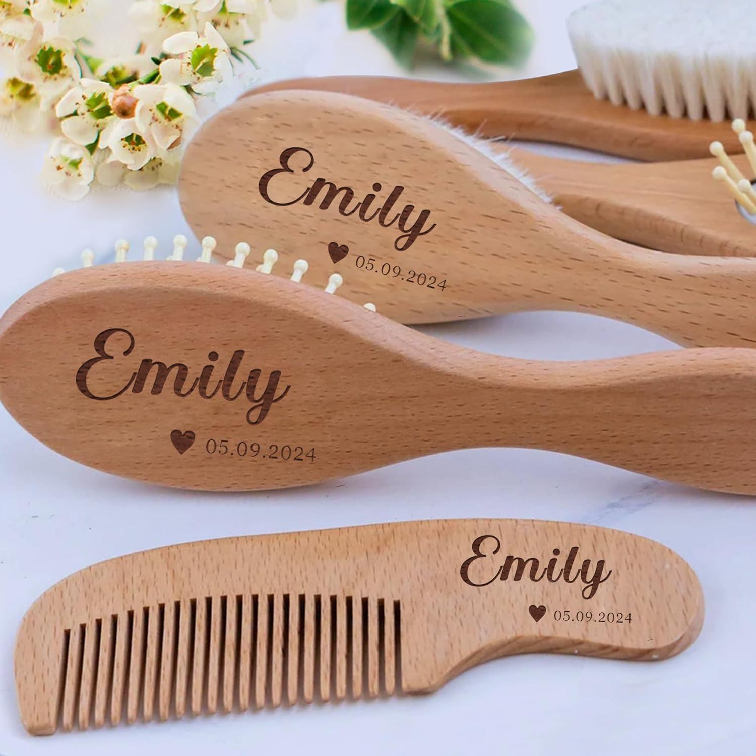 Juego de Cepillo y Peine Personalizado EDSG para Bebés