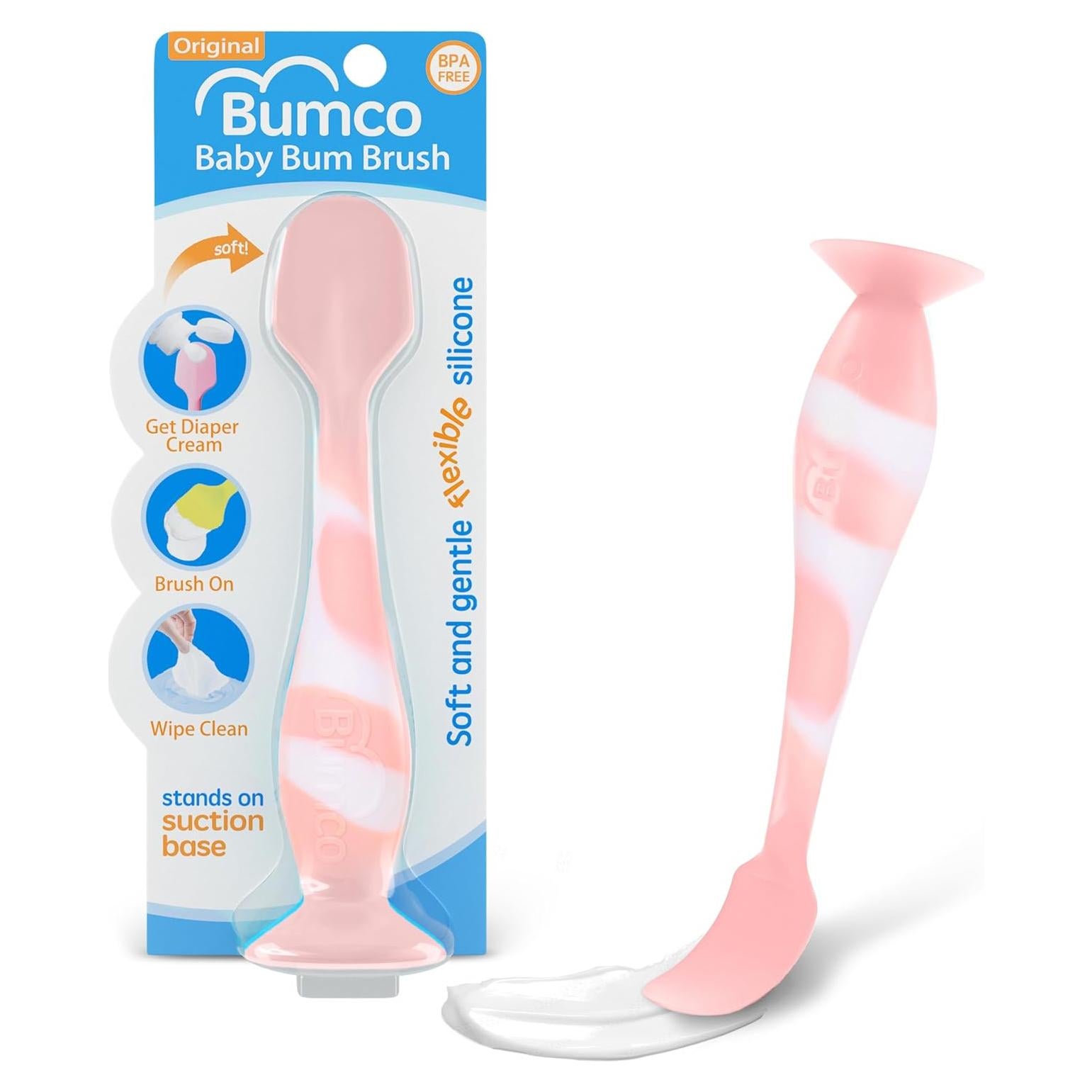Espátula para Crema de Pañal Bumco - Silicona BPA Free Rosa
