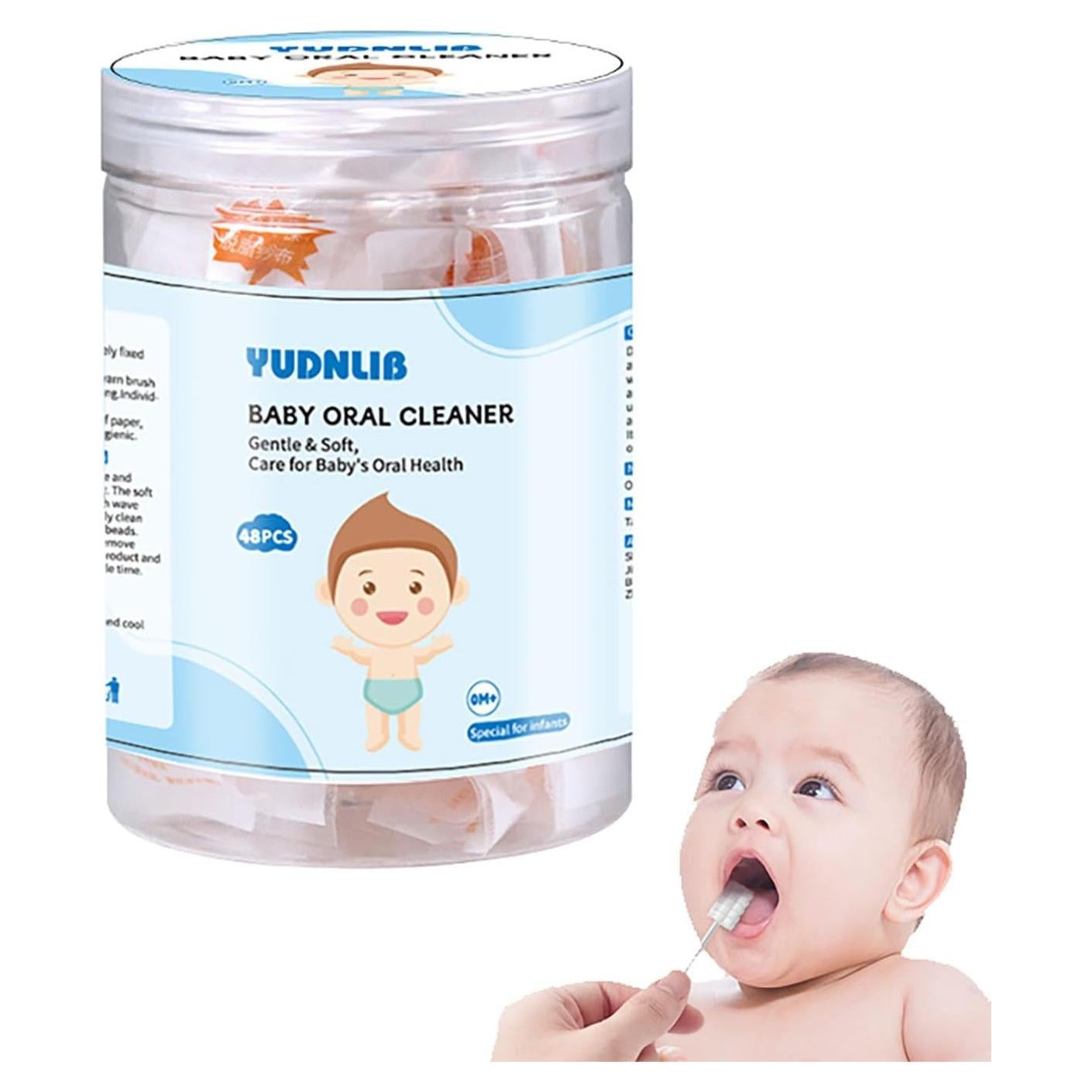 Limpiador Oral para Bebés YUDNLIB 48 Piezas Gasa Suave
