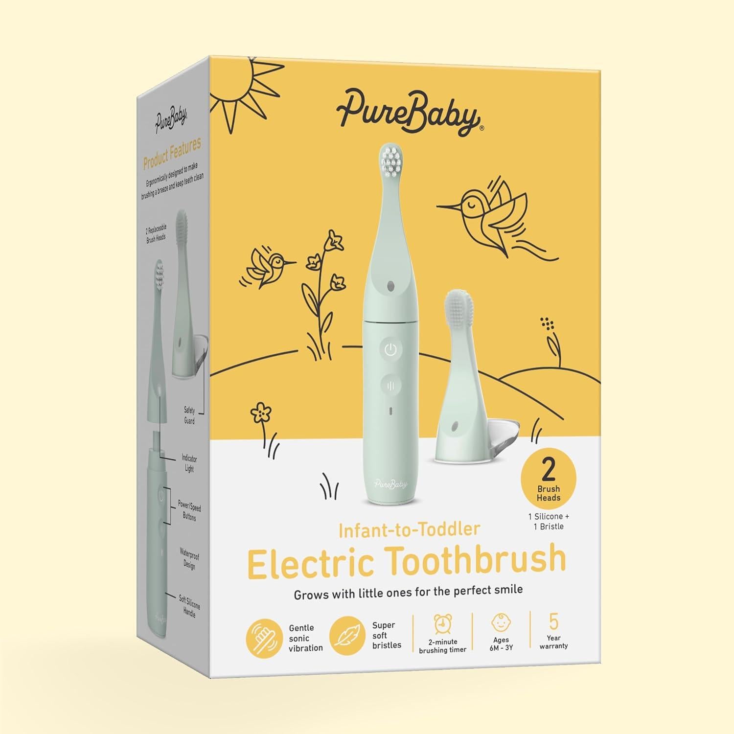 Cepillo de Dientes Eléctrico PureBaby Pure Enrichment Verde