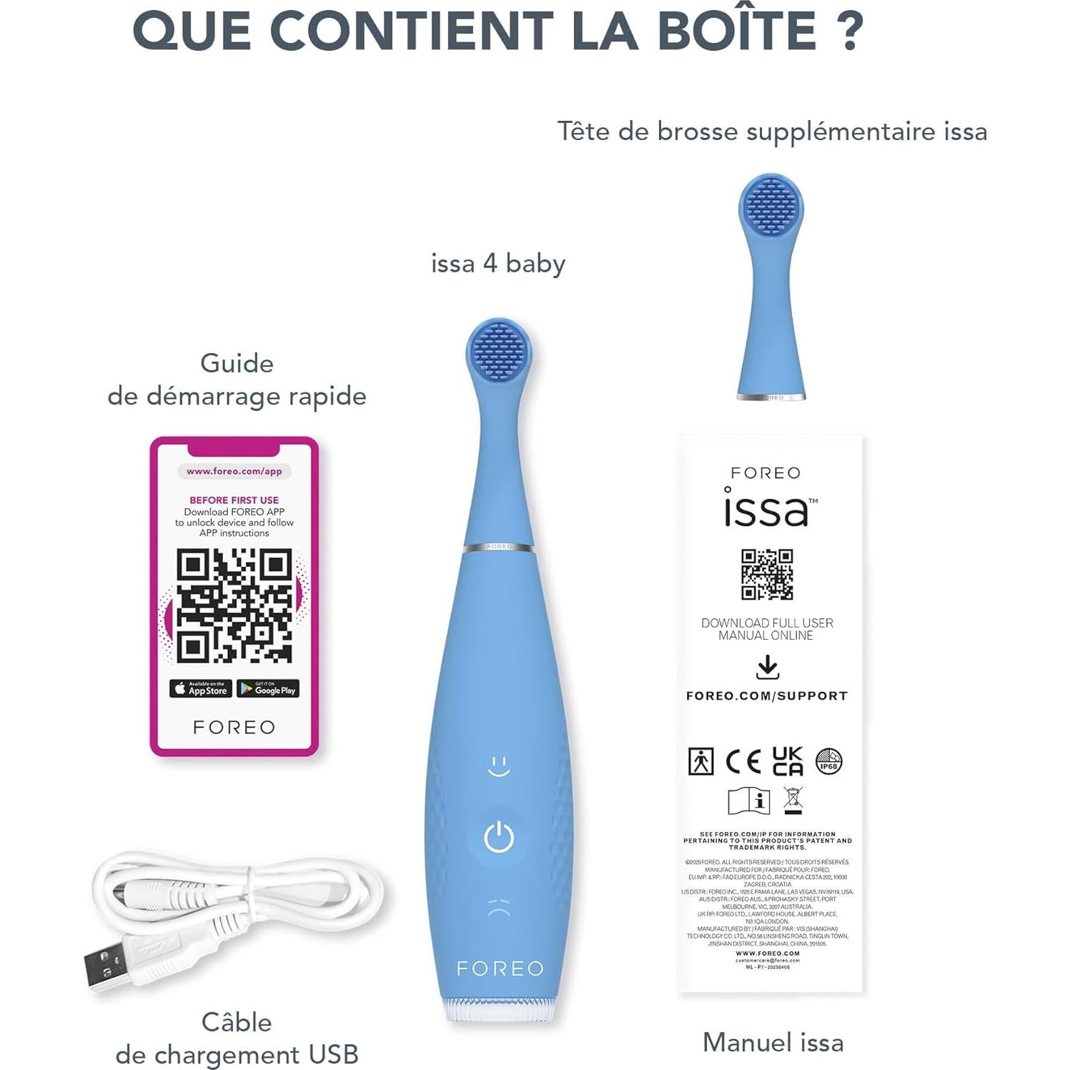 Cepillo de Dientes Eléctrico FOREO ISSA 4 Baby - Azul