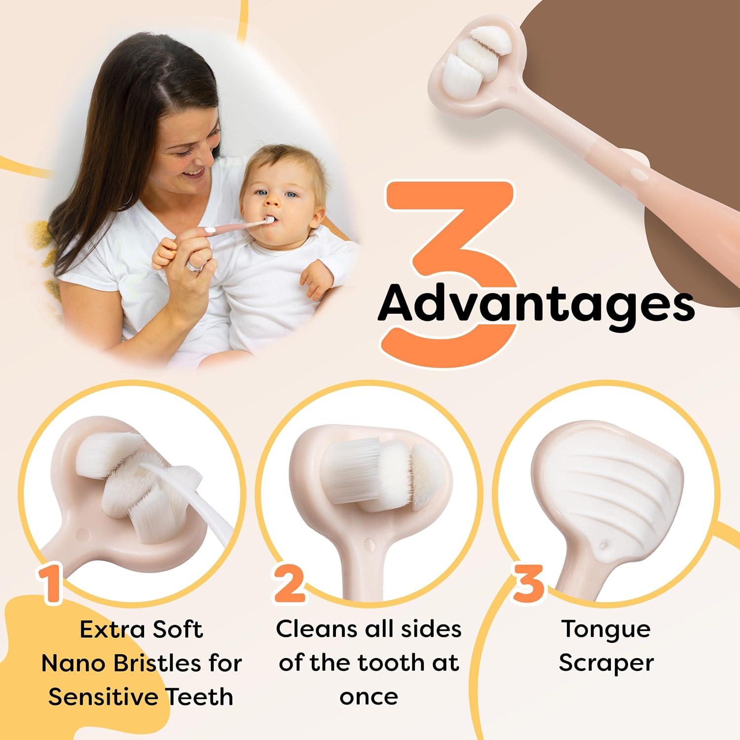 Cepillo de Dientes Trueocity para Bebés 6-12 Meses Cerdas Suaves