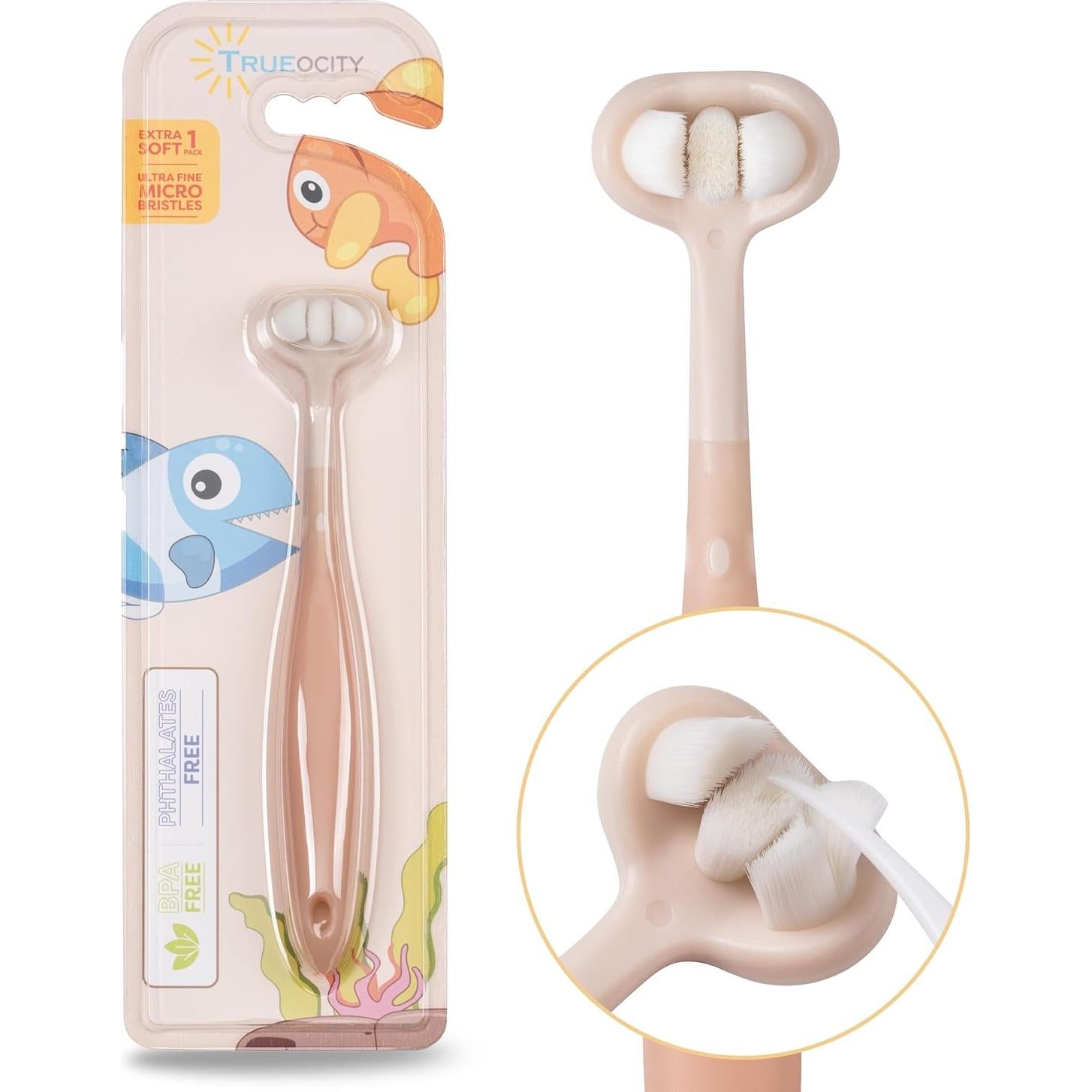Cepillo de Dientes Trueocity para Bebés 6-12 Meses Cerdas Suaves