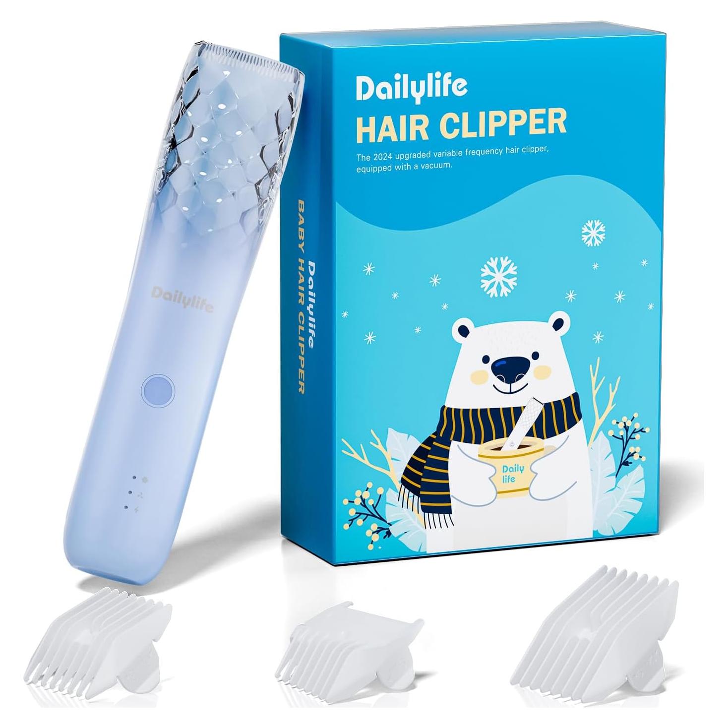 Cortapelos Silencioso DAILYLIFE para Bebés Azul - Kit Completo