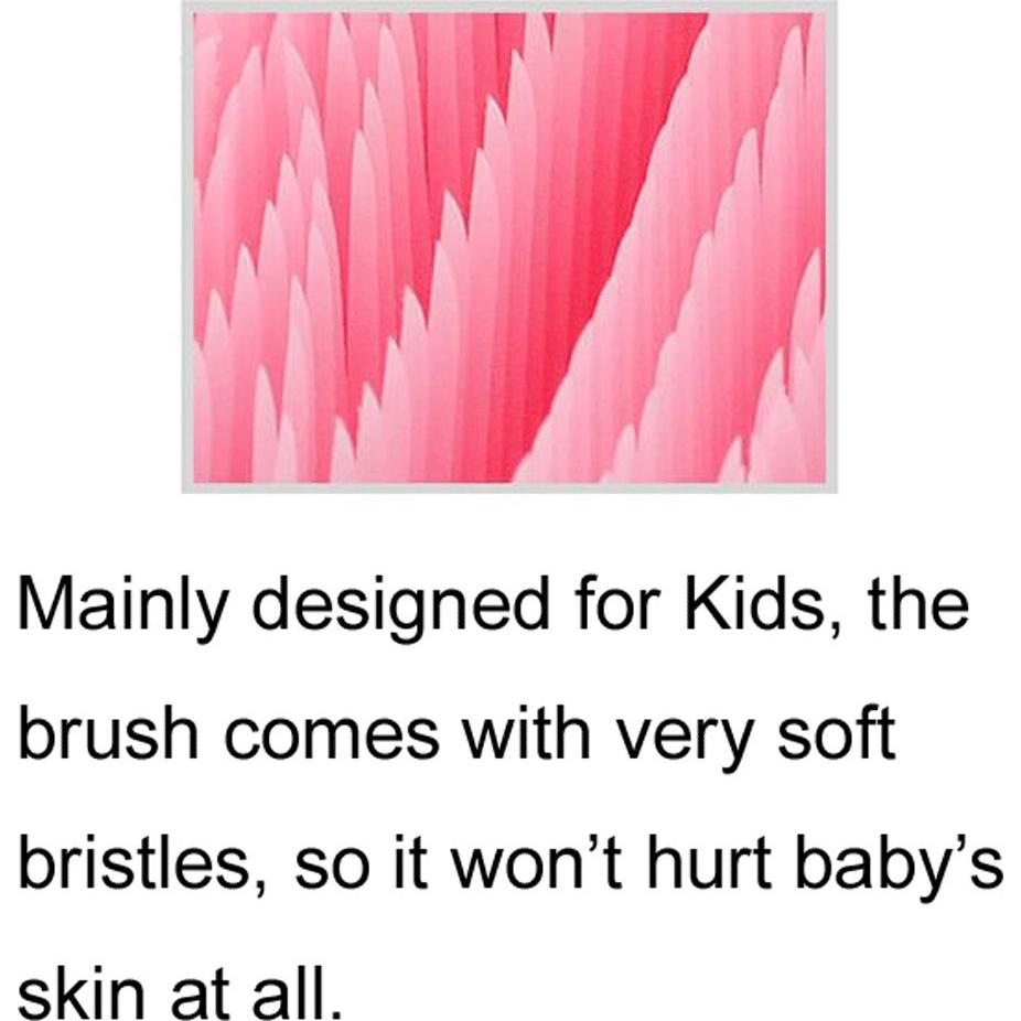 Cepillo Limpiador de Uñas para Niños Rosa - PE Libre de BPA