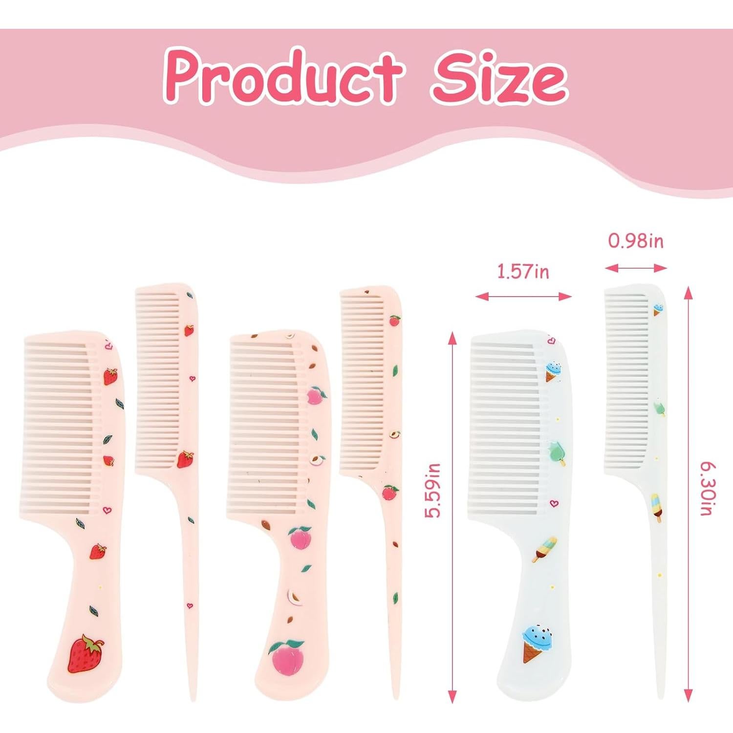 Set de 6 Peines para Niños Braxan - Colores Azul y Rosa