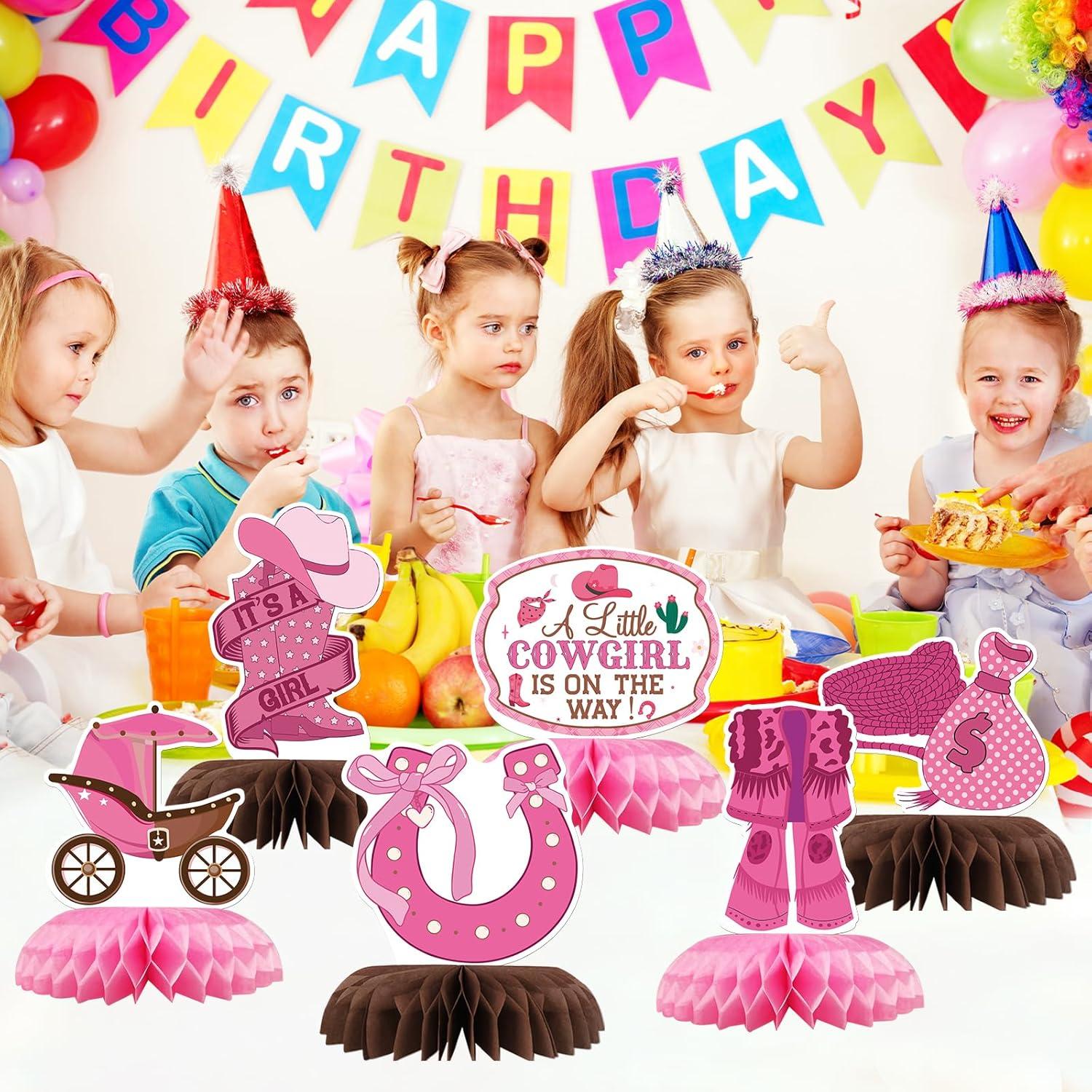 Centros de Mesa Honeycomb Vaquera Talorine 9 Piezas Rosa