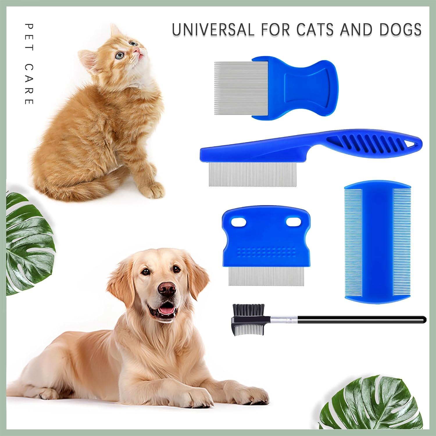 Paquete de 5 Peines para Pulgas y Piojos Jigfew - Acero Inoxidable