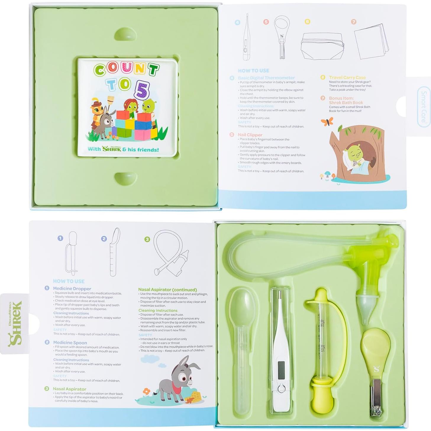 Kit de Cuidado Infantil Shrek Smart Care 7 Piezas Esenciales