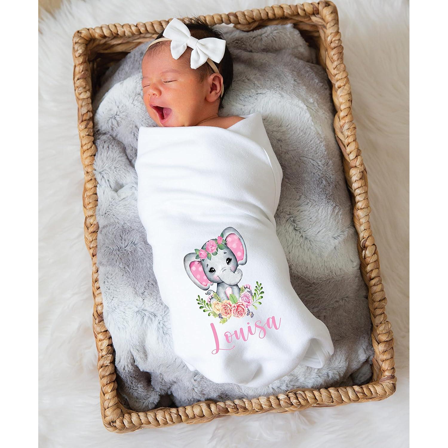 Set de Cepillo y Peine Personalizado para Bebé Elefante Rosa