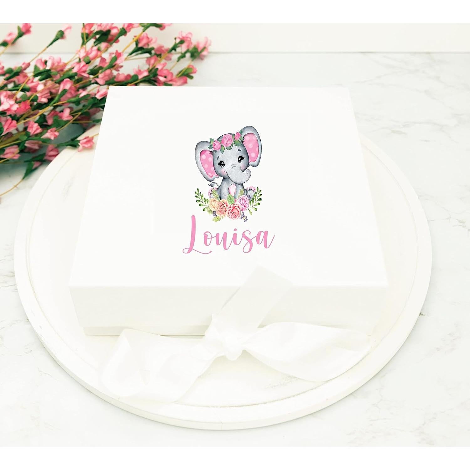 Set de Cepillo y Peine Personalizado para Bebé Elefante Rosa