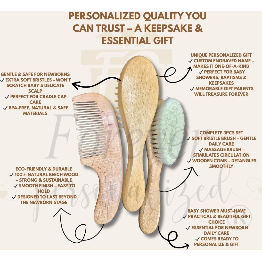 Juego de Cepillos para Bebé Forever Personalized - 3 Piezas