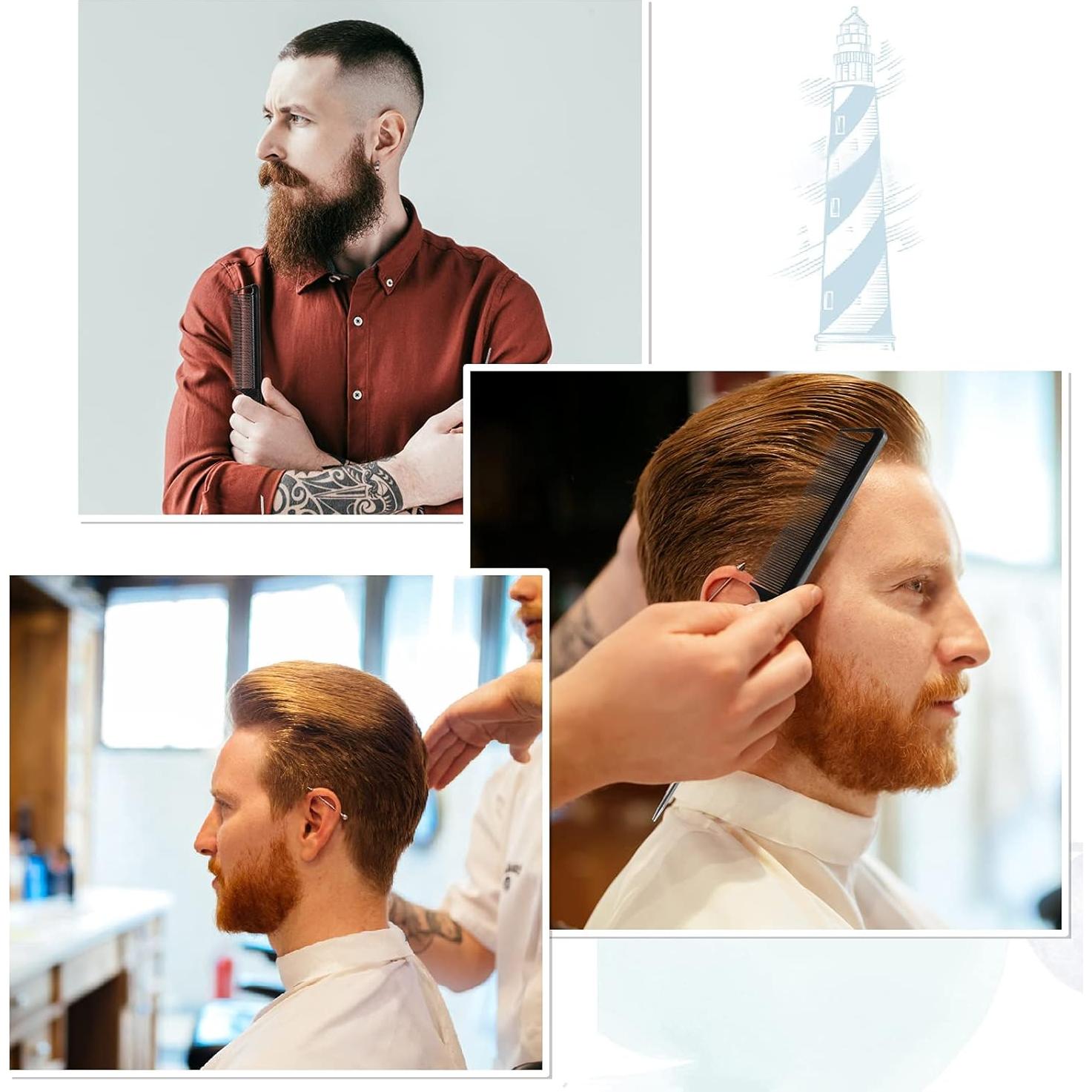 Juego de 3 Peines de Cola de Rata Kunihiko - Acero Inoxidable