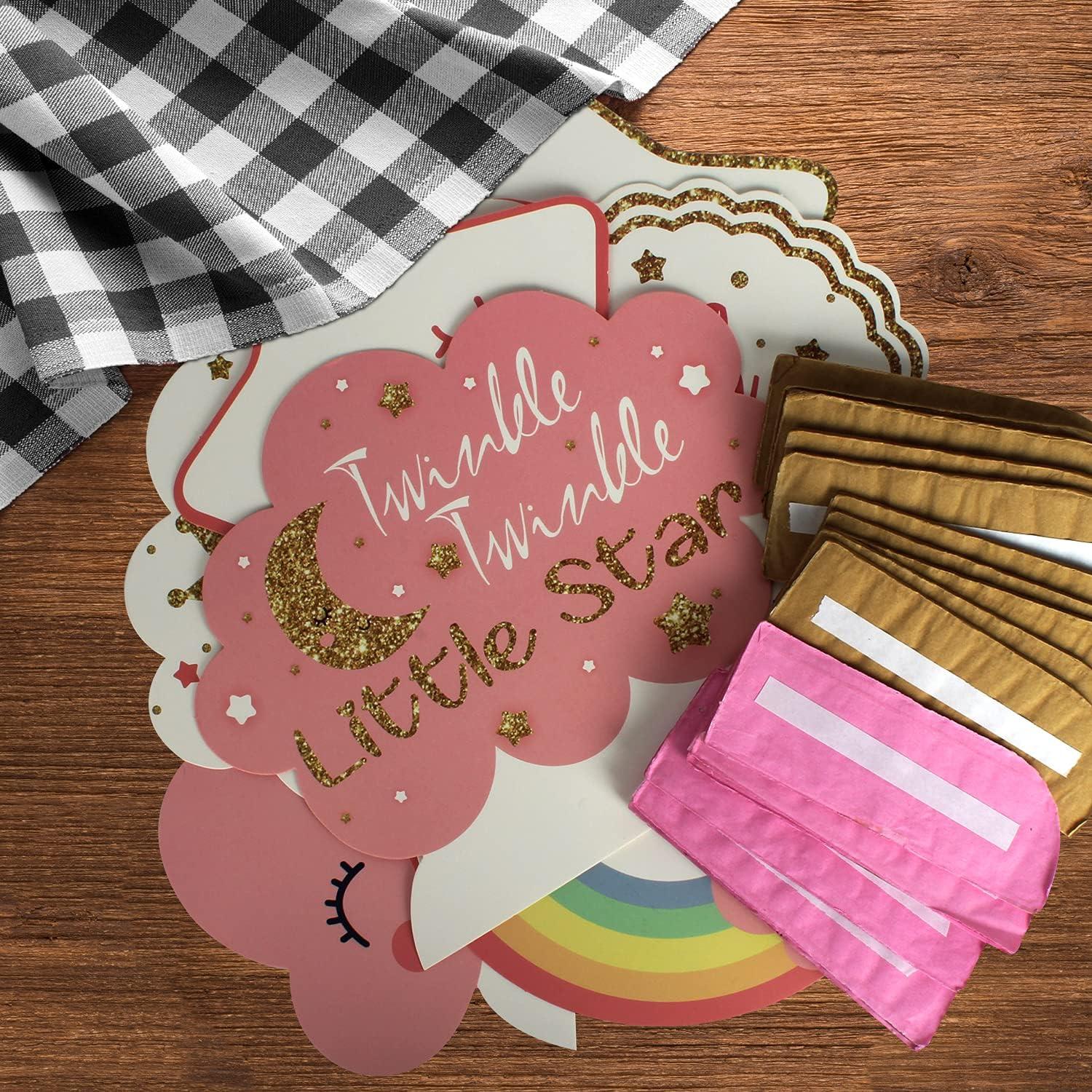 Centros de Mesa de Panal LINGTEER para Baby Shower - 8 Piezas