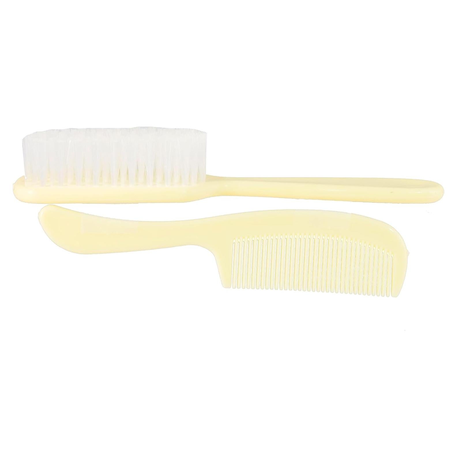 Juego de Peine y Cepillo para Bebés Dukal DawnMist - Marfil - 3 Piezas