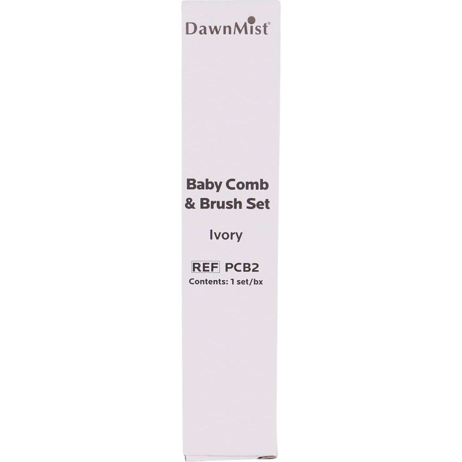 Juego de Peine y Cepillo para Bebés Dukal DawnMist - Marfil - 3 Piezas