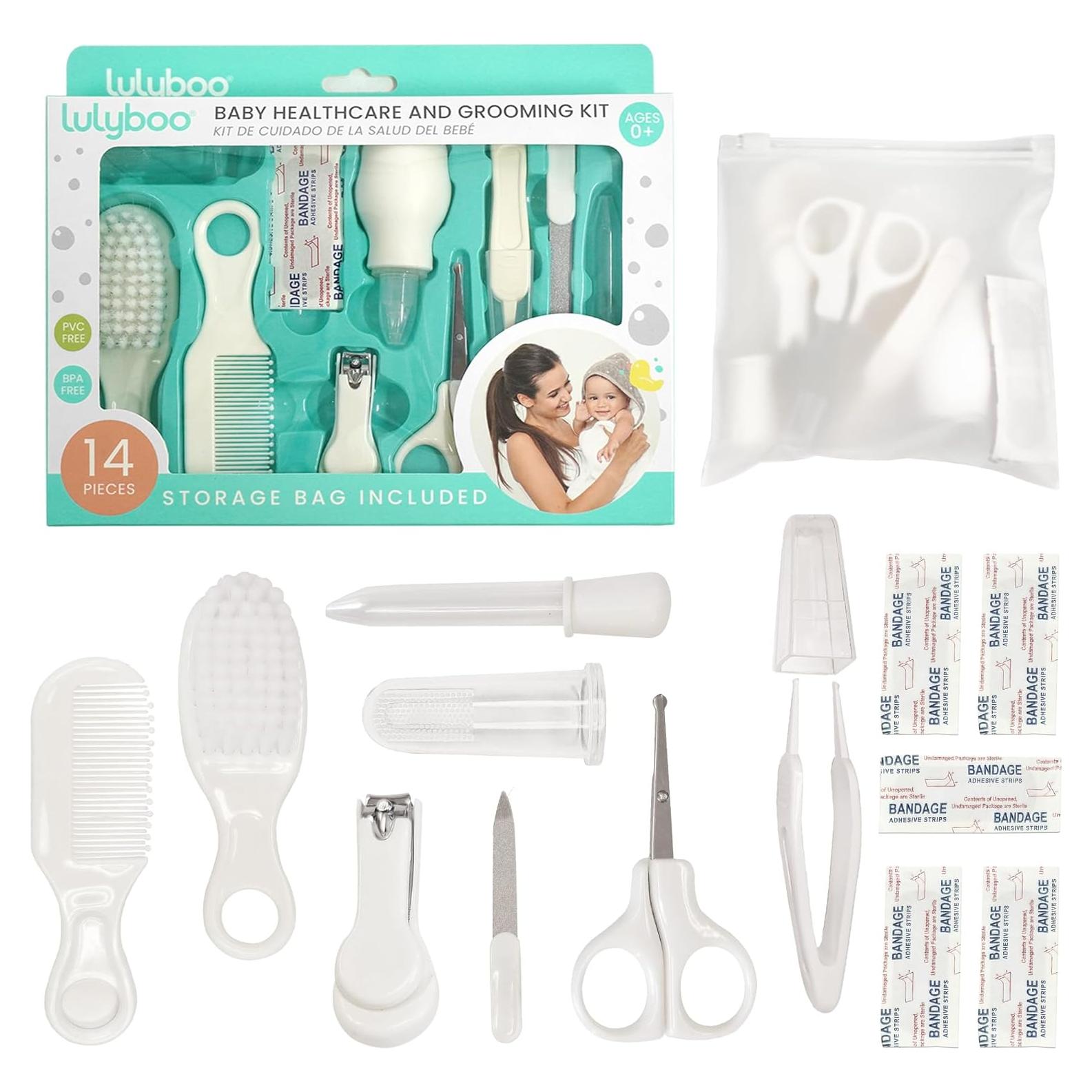 Kit de Aseo para Bebés Lulyboo 14 Piezas con Bolsa de Viaje