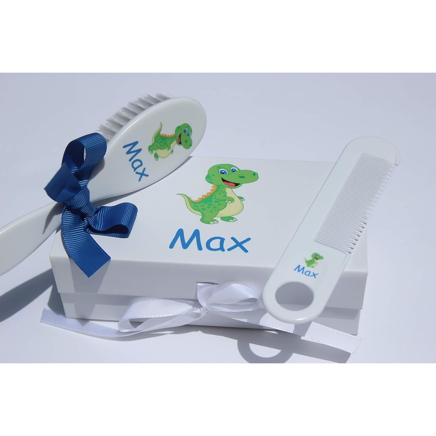 Set de Cepillo y Peine Personalizado Bebé - Inicial Floral